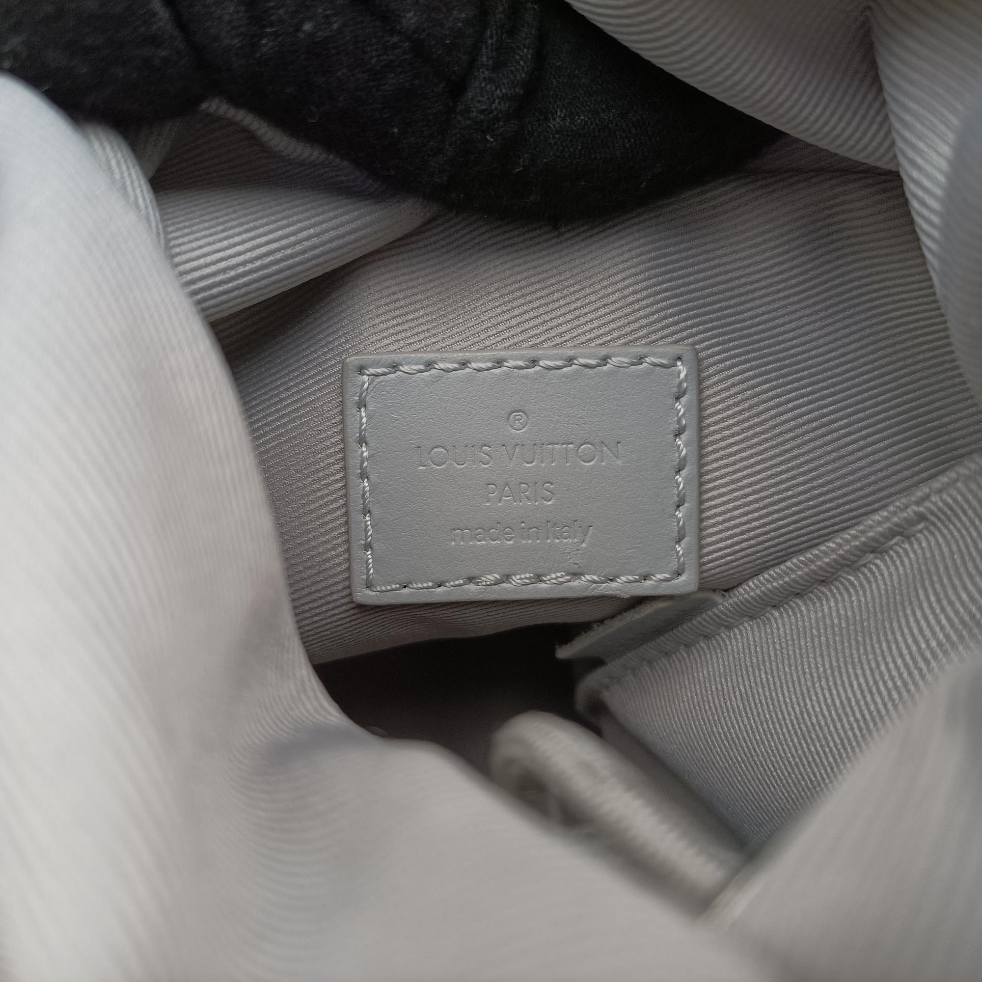 Pre-owned Louis Vuitton Logo Chalk Nano Bag BLANC Monogram Canvas M44631 shoulderbag | stylenewstar