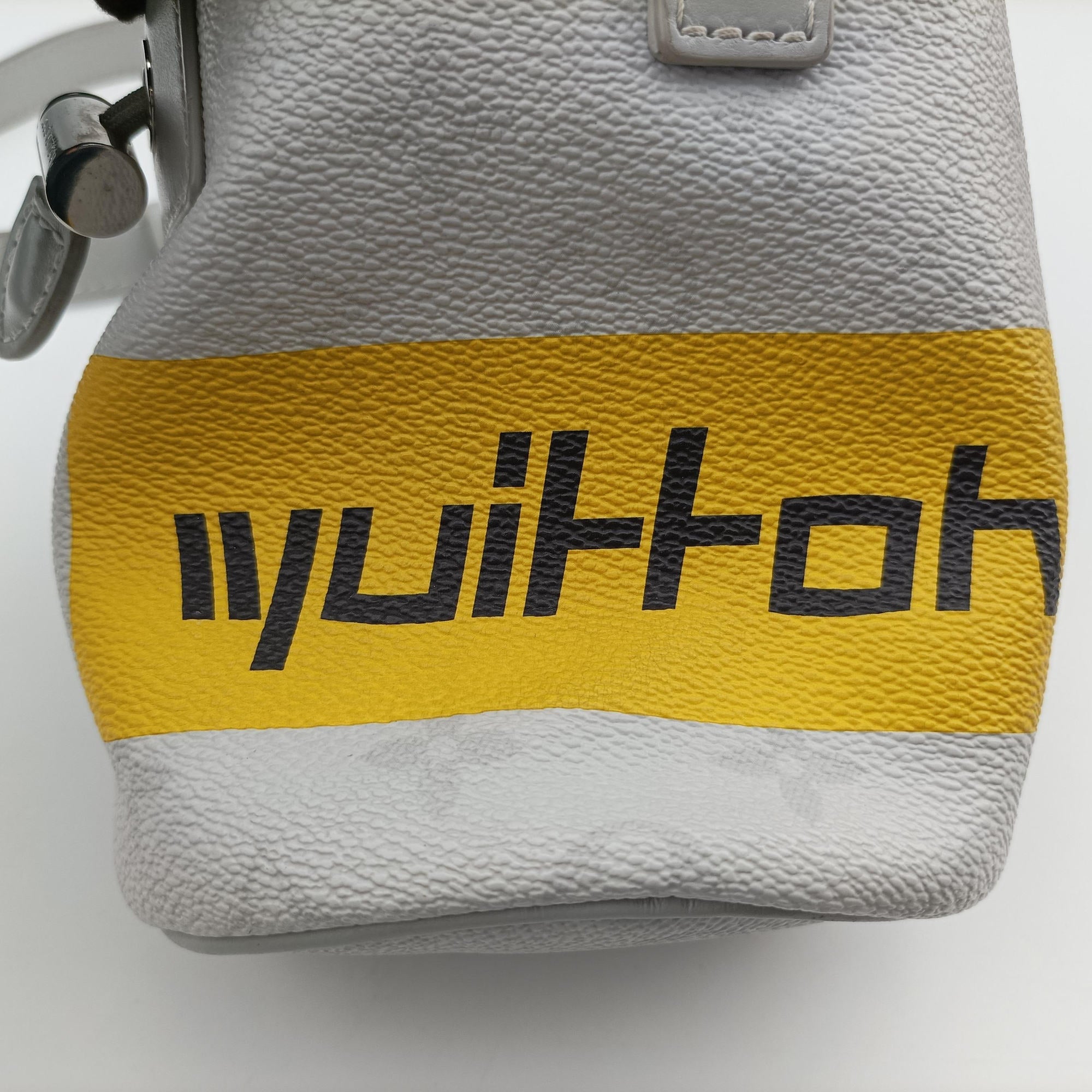 Pre-owned Louis Vuitton Logo Chalk Nano Bag BLANC Monogram Canvas M44631 shoulderbag | stylenewstar