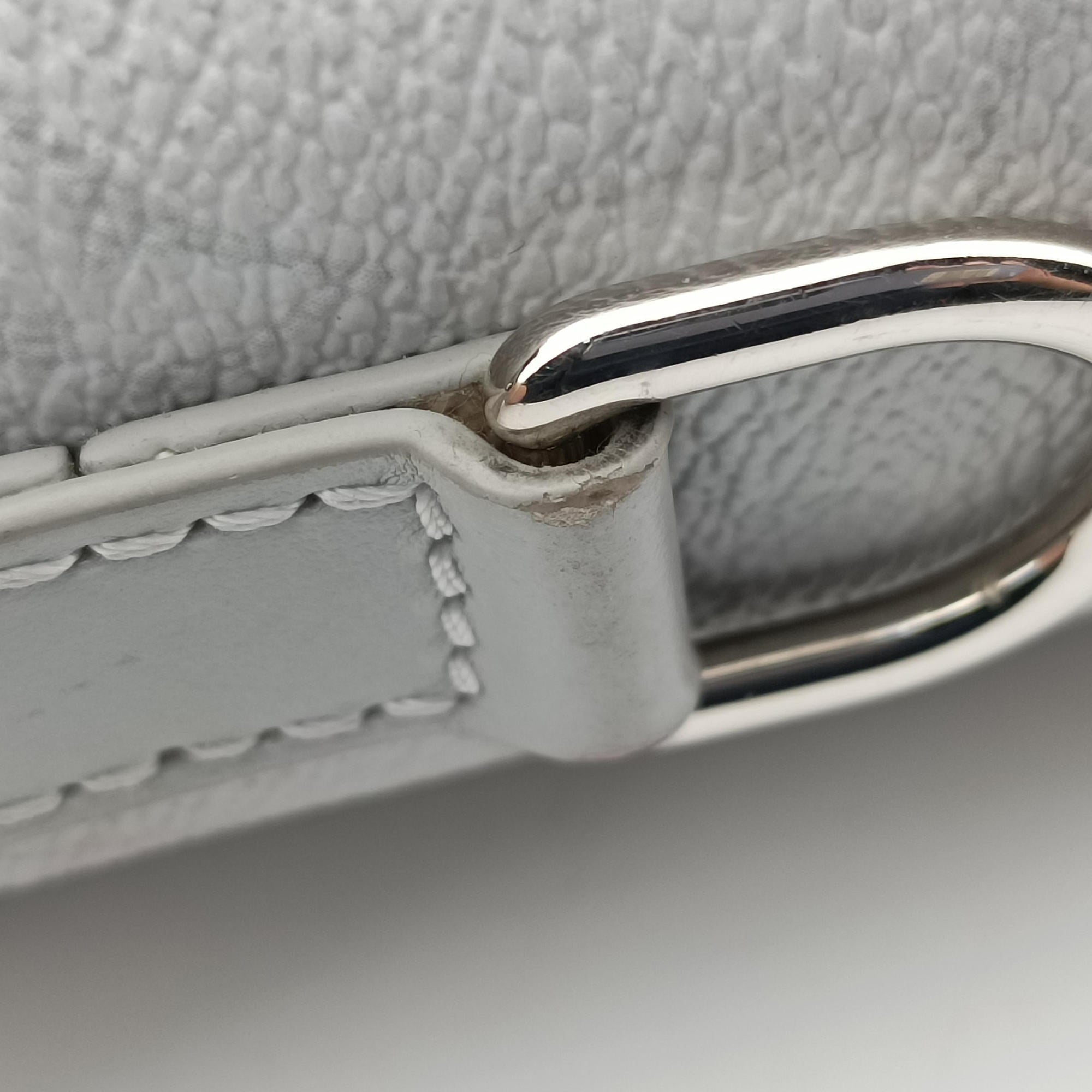 Pre-owned Louis Vuitton Logo Chalk Nano Bag BLANC Monogram Canvas M44631 shoulderbag | stylenewstar