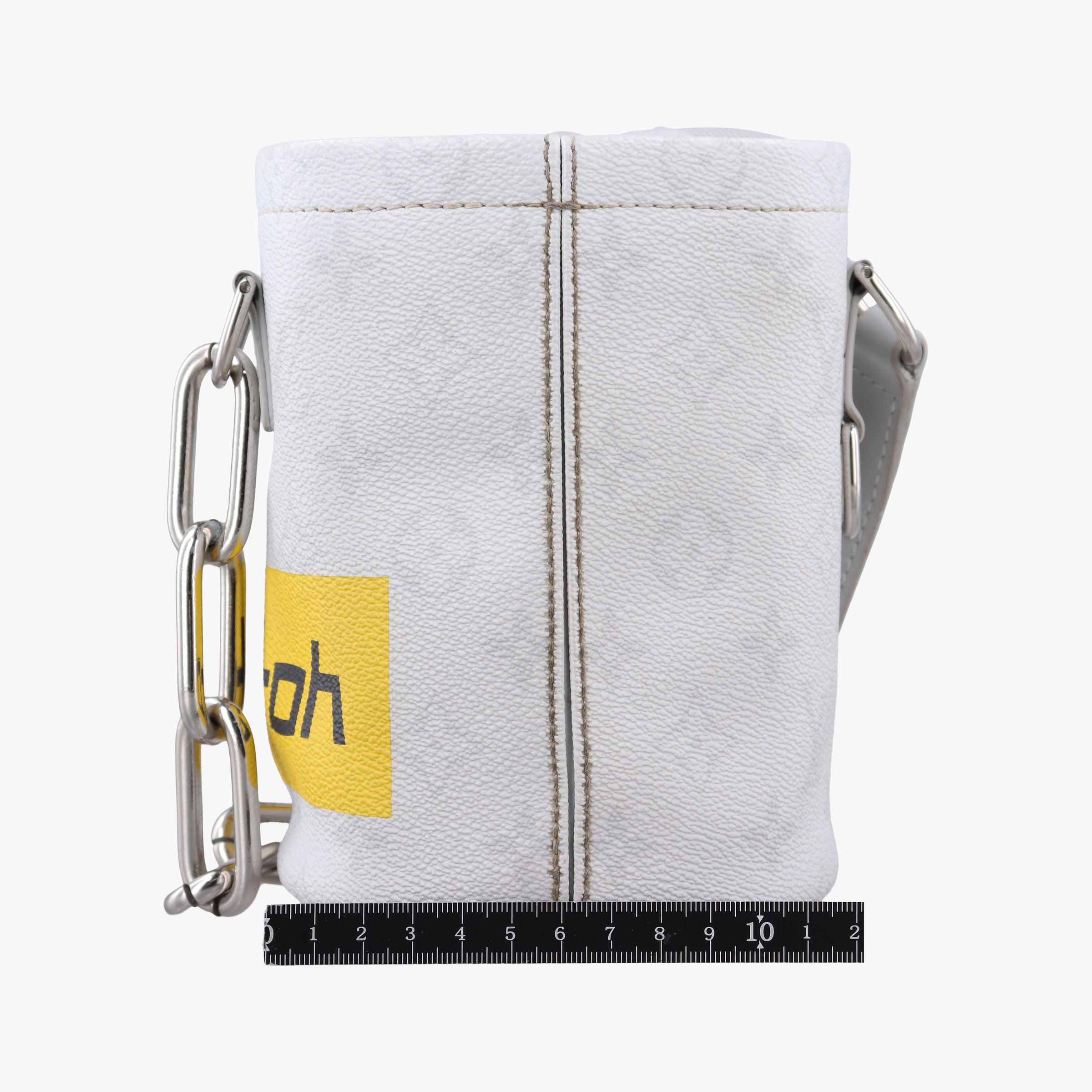 Pre-owned Louis Vuitton Logo Chalk Nano Bag BLANC Monogram Canvas M44631 shoulderbag | stylenewstar