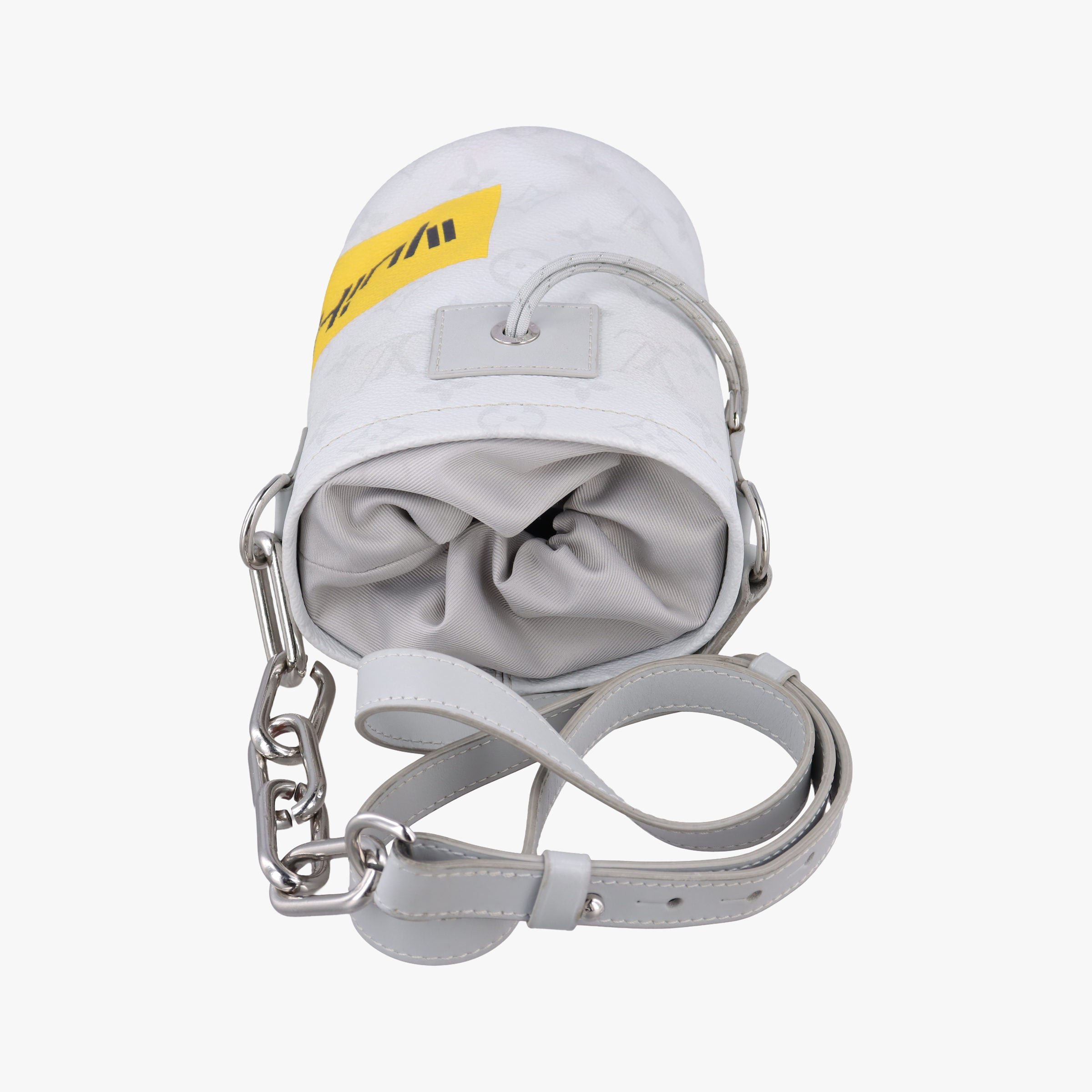 Pre-owned Louis Vuitton Logo Chalk Nano Bag BLANC Monogram Canvas M44631 shoulderbag | stylenewstar