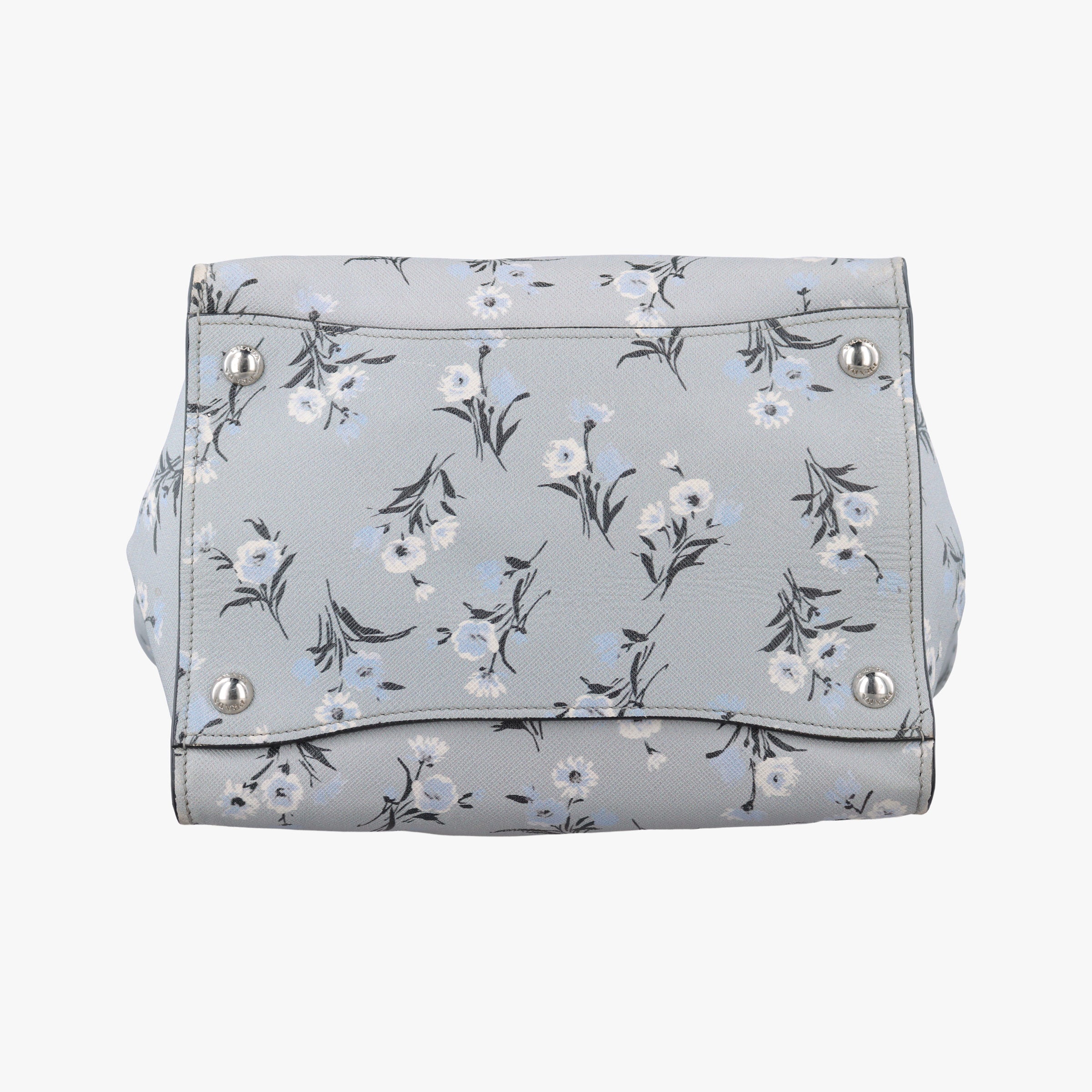 Pre-owned Prada Double Zip Tote Floral Print Multicolour SaffianoLeather BL837P shoulderbag | stylenewstar