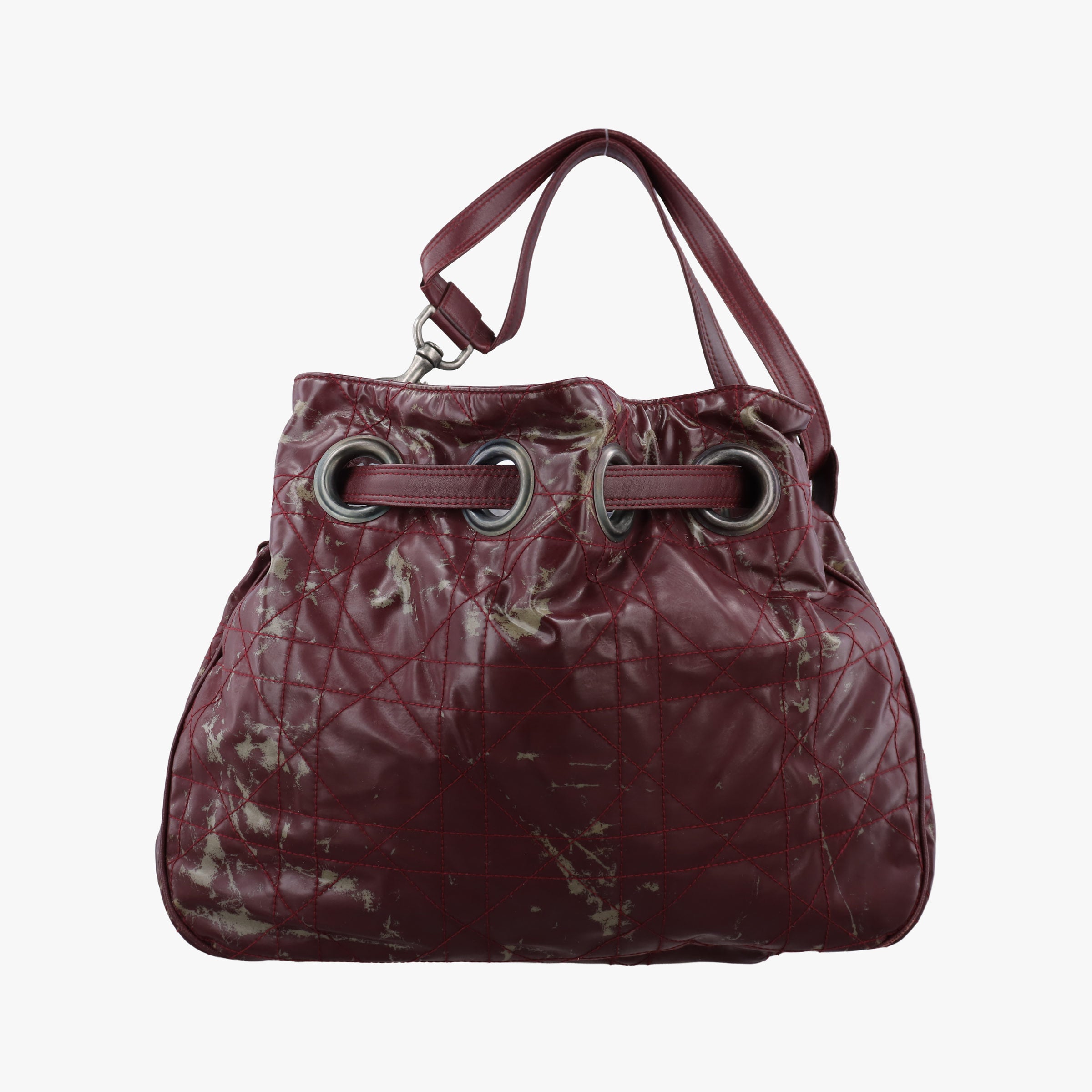 Pre-owned Christian Dior Cannage Red leather  handbag | stylenewstar