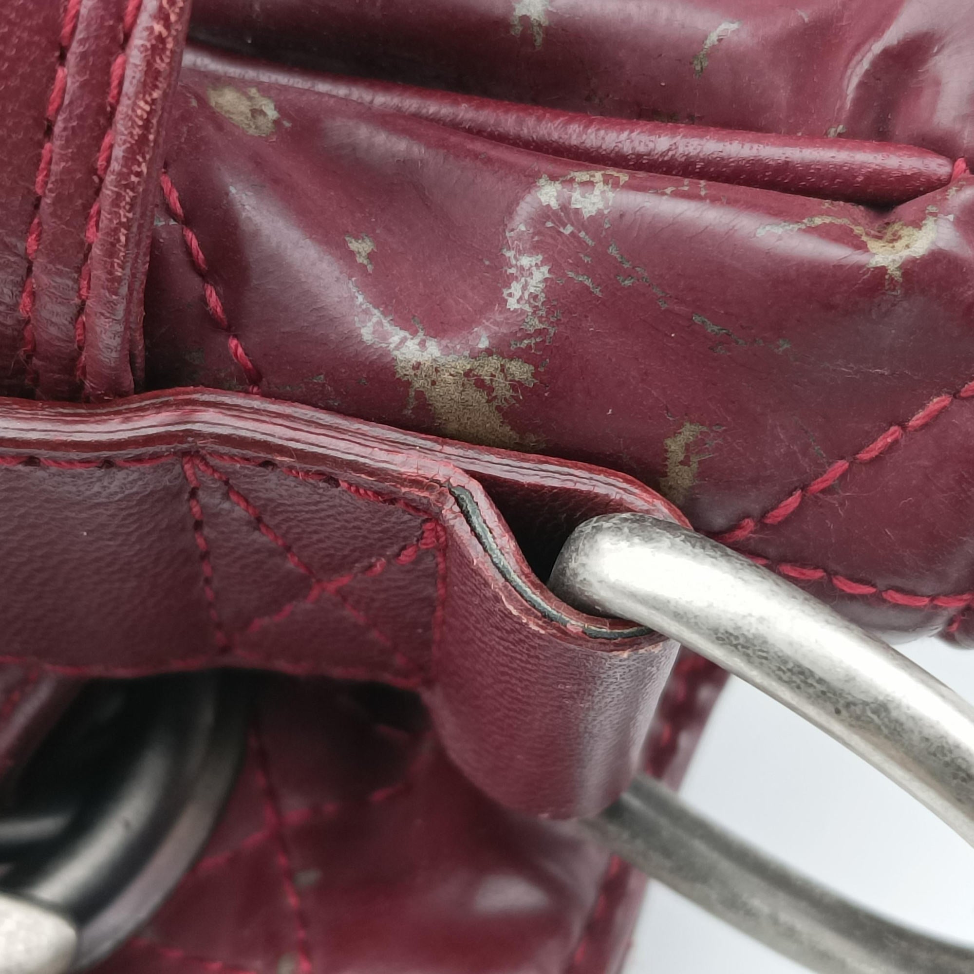 Pre-owned Christian Dior Cannage Red leather  handbag | stylenewstar