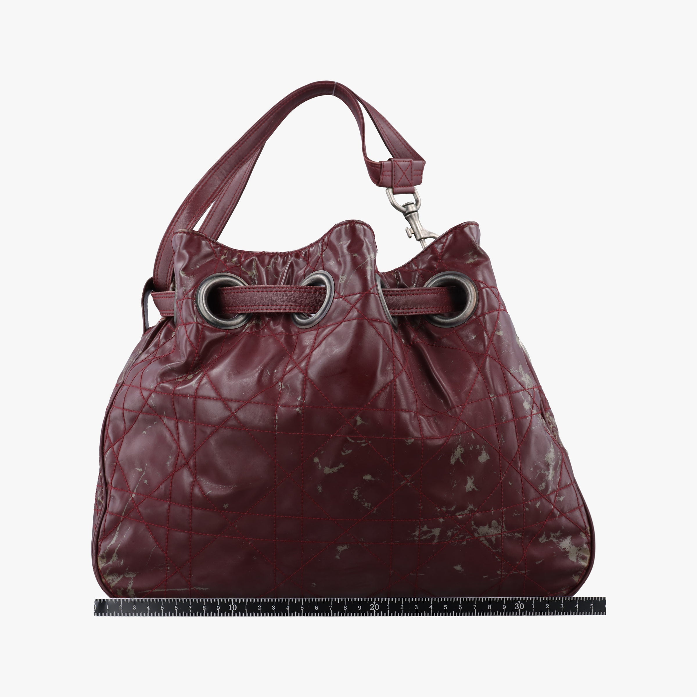 Pre-owned Christian Dior Cannage Red leather  handbag | stylenewstar