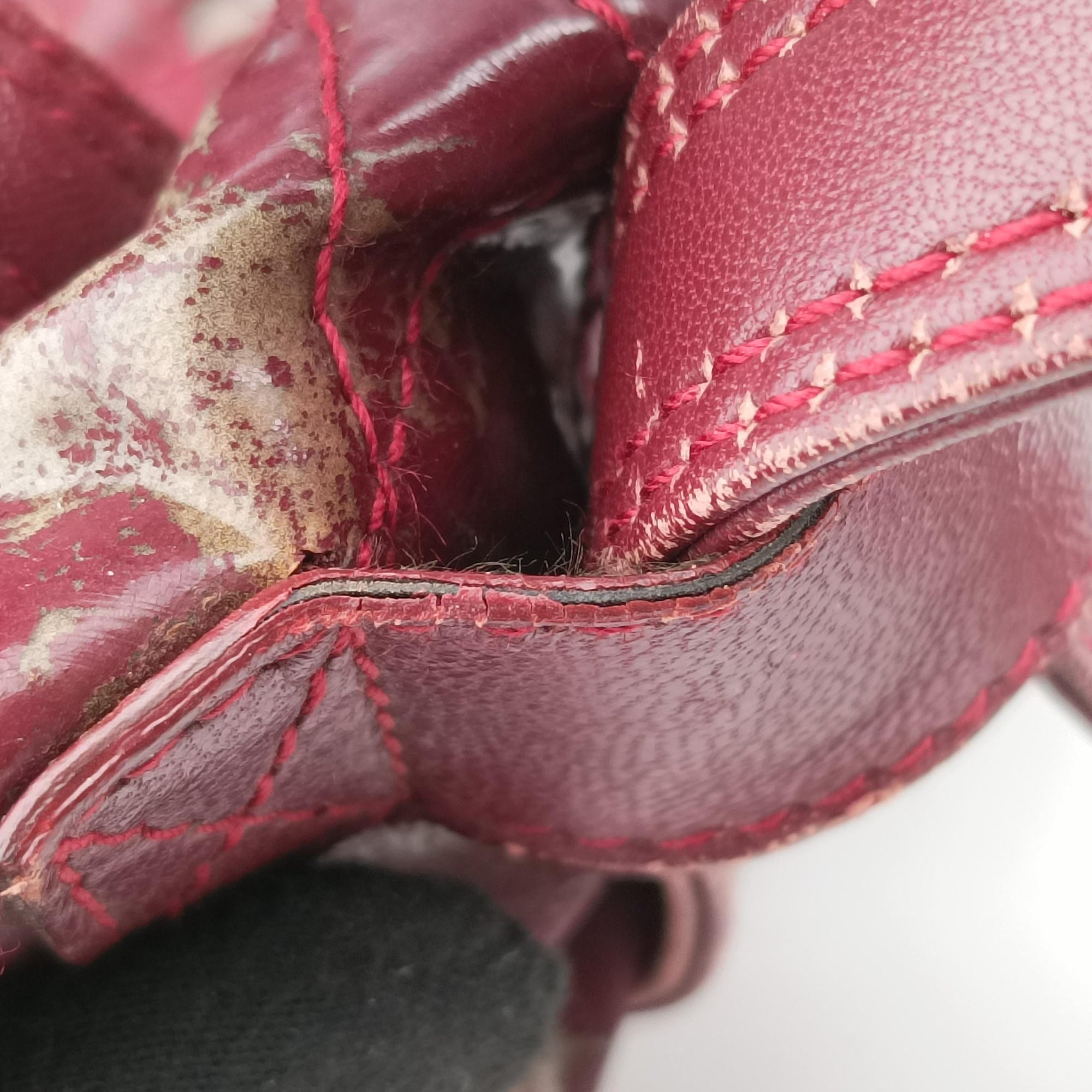 Pre-owned Christian Dior Cannage Red leather  handbag | stylenewstar