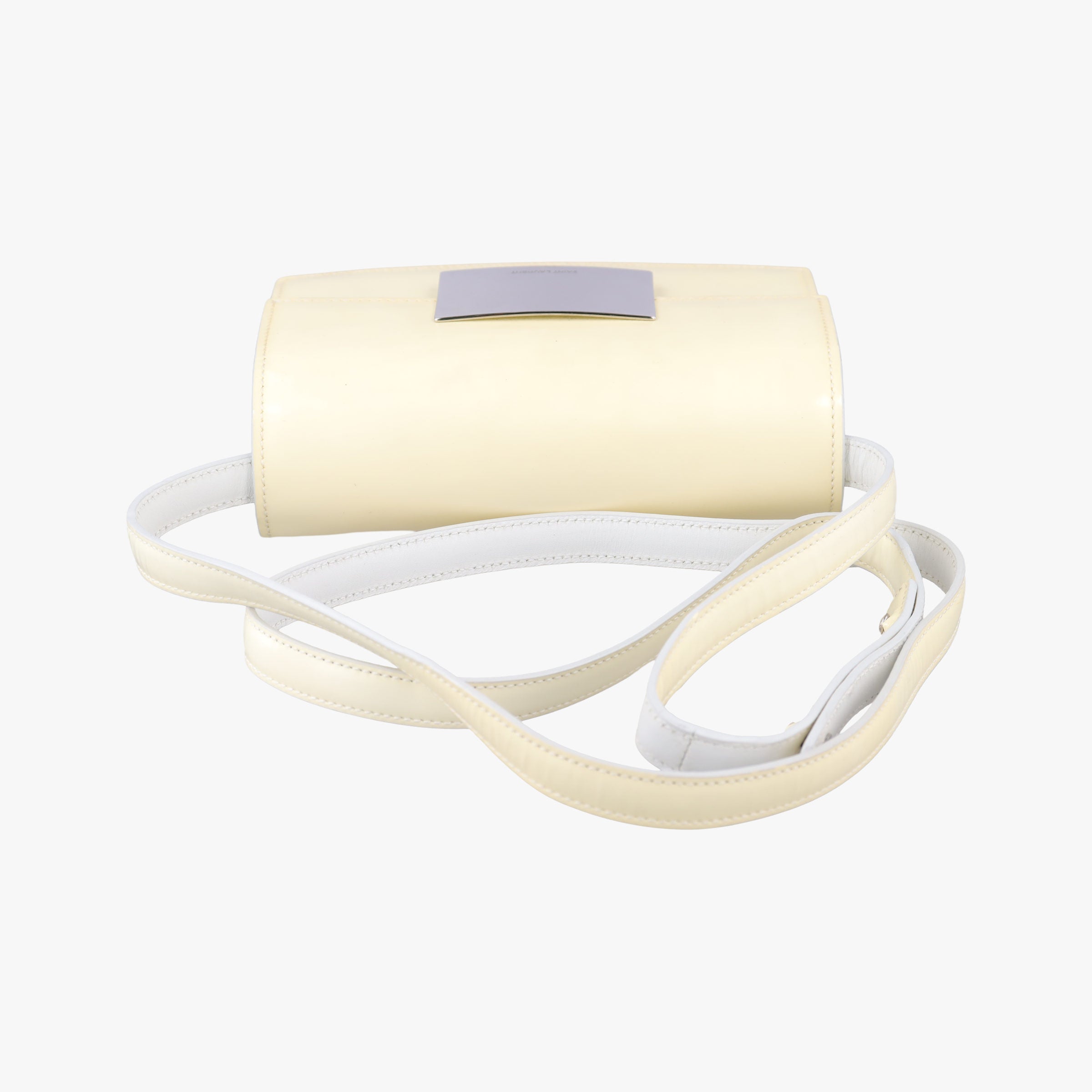 Pre-owned Yves Saint Laurent Lulu Bunny Beige x white Leather 367071 shoulderbag | stylenewstar