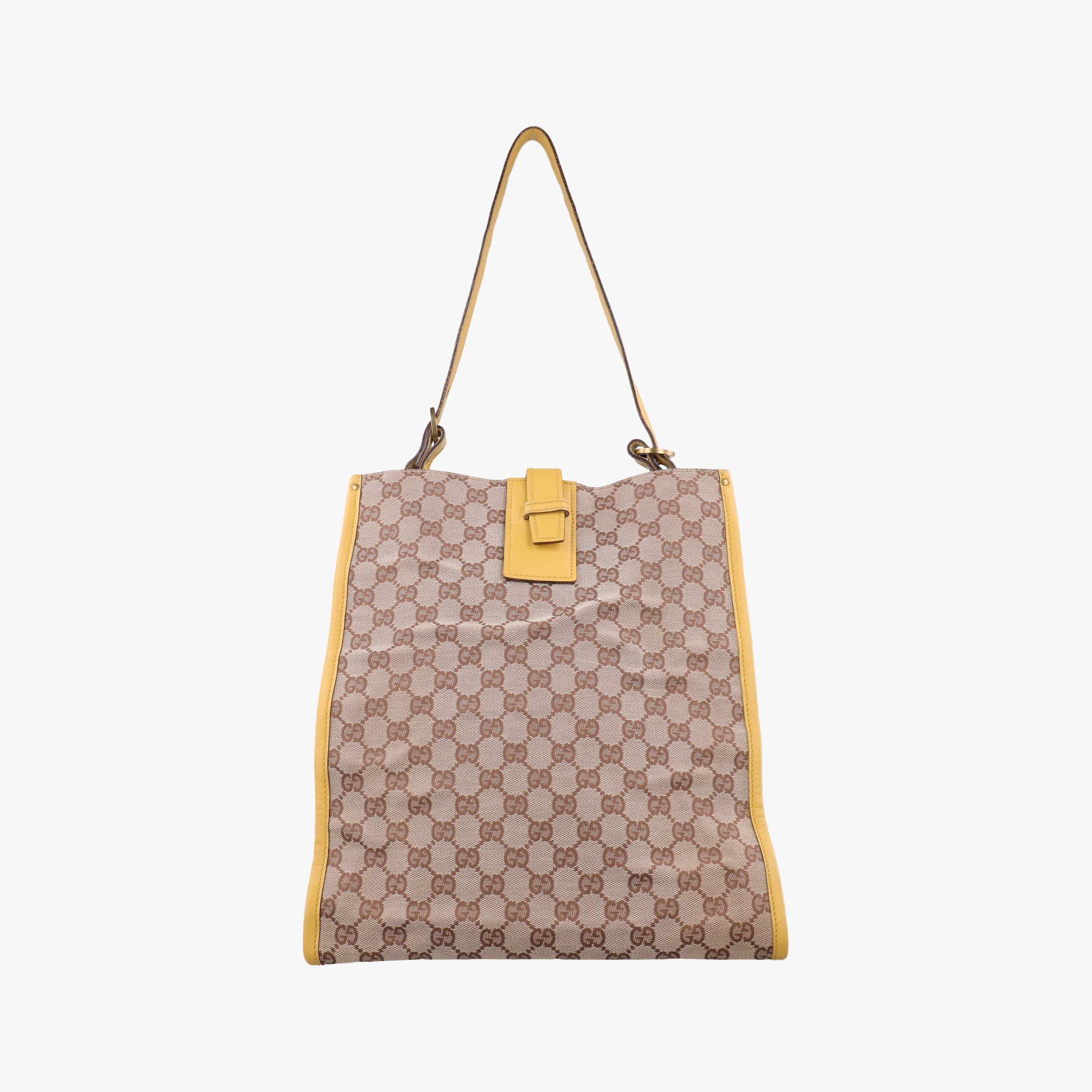 Vintage Gucci GG Canvas Beige × Yellow Canvas 109101 handbag | stylenewstar