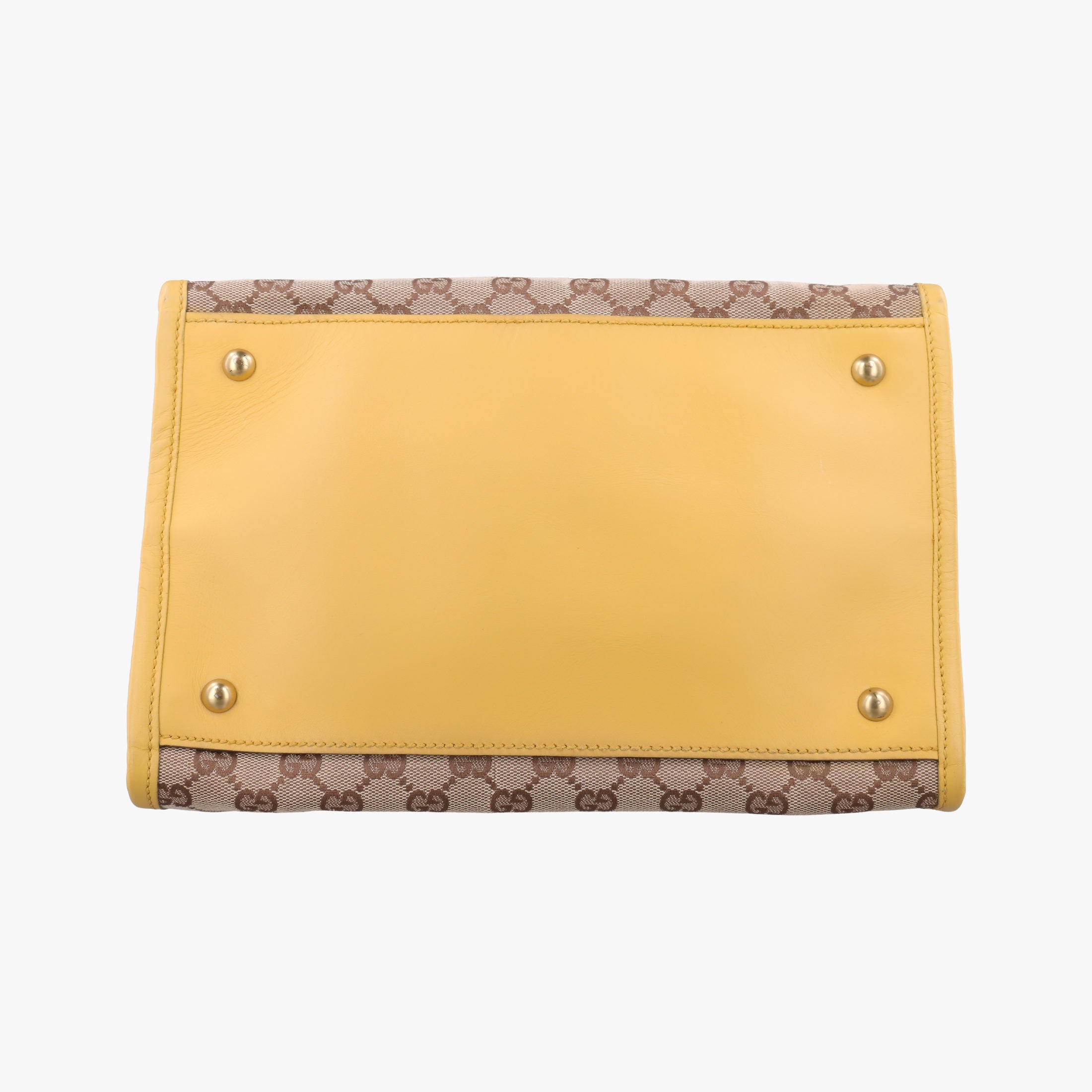 Vintage Gucci GG Canvas Beige × Yellow Canvas 109101 handbag | stylenewstar