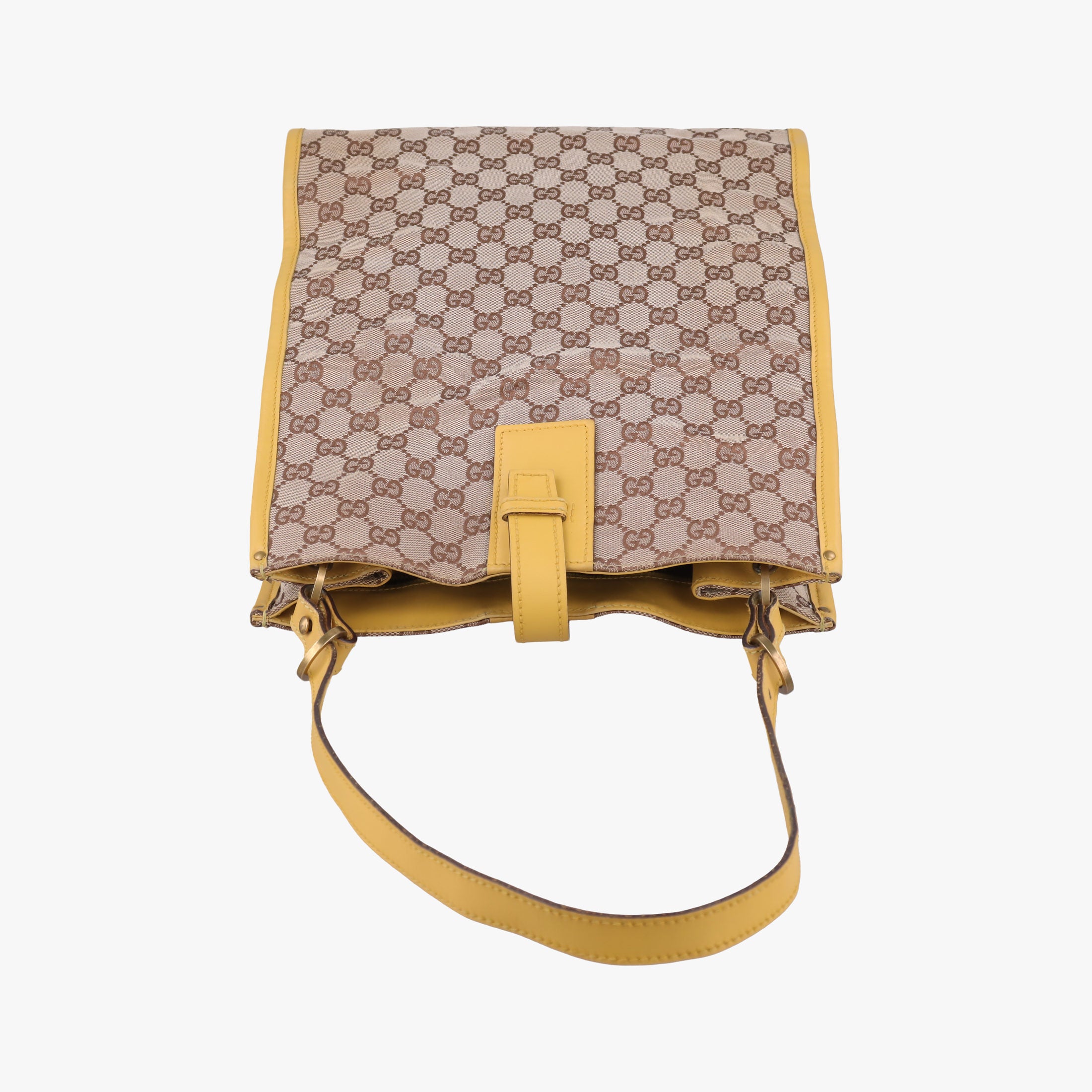 Vintage Gucci GG Canvas Beige × Yellow Canvas 109101 handbag | stylenewstar