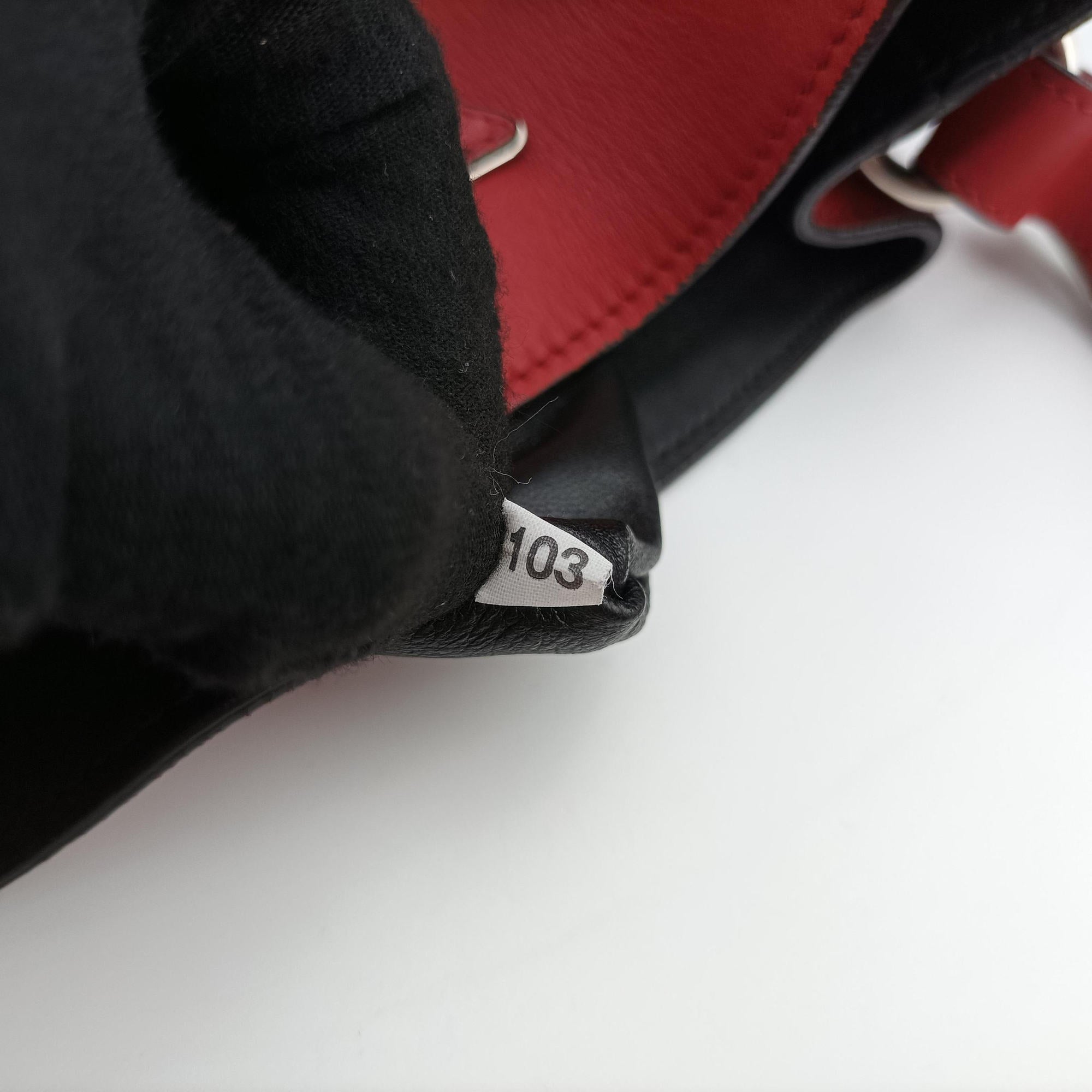 Pre-owned Prada Tassel Drawstring Bucket Red leather BR5069 shoulderbag | stylenewstar