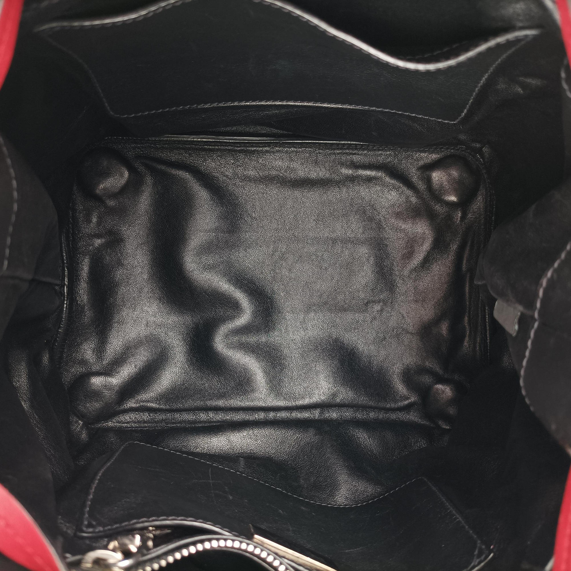 Pre-owned Prada Tassel Drawstring Bucket Red leather BR5069 shoulderbag | stylenewstar