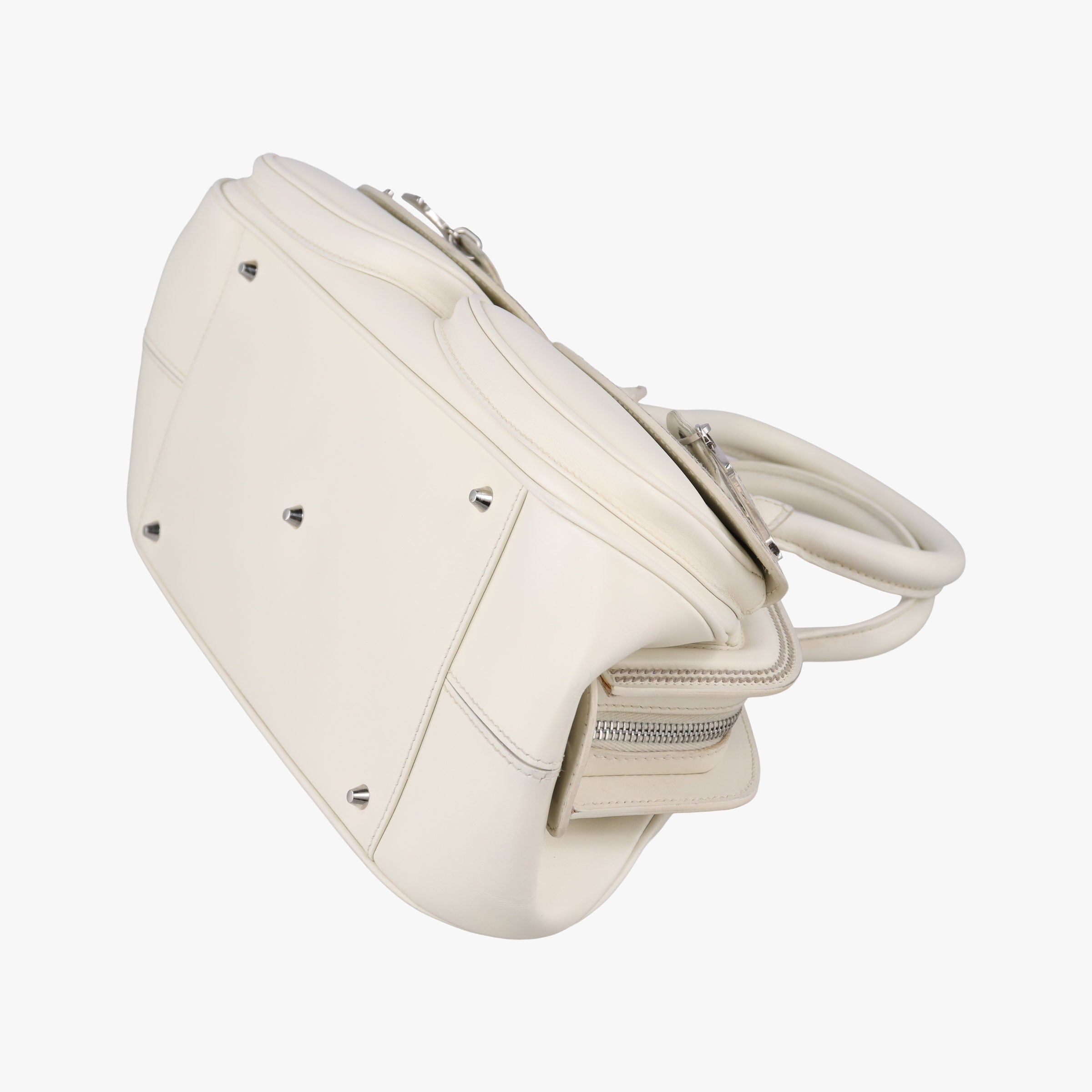 Pre-owned Christian Dior Detective White leather  handbag | stylenewstar
