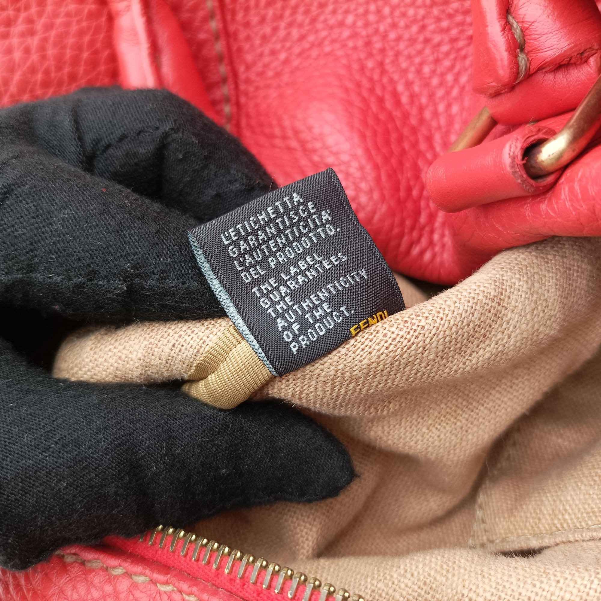 Vintage Fendi Forever Bauletto Red Leather 8BL108 shoulderbag | stylenewstar