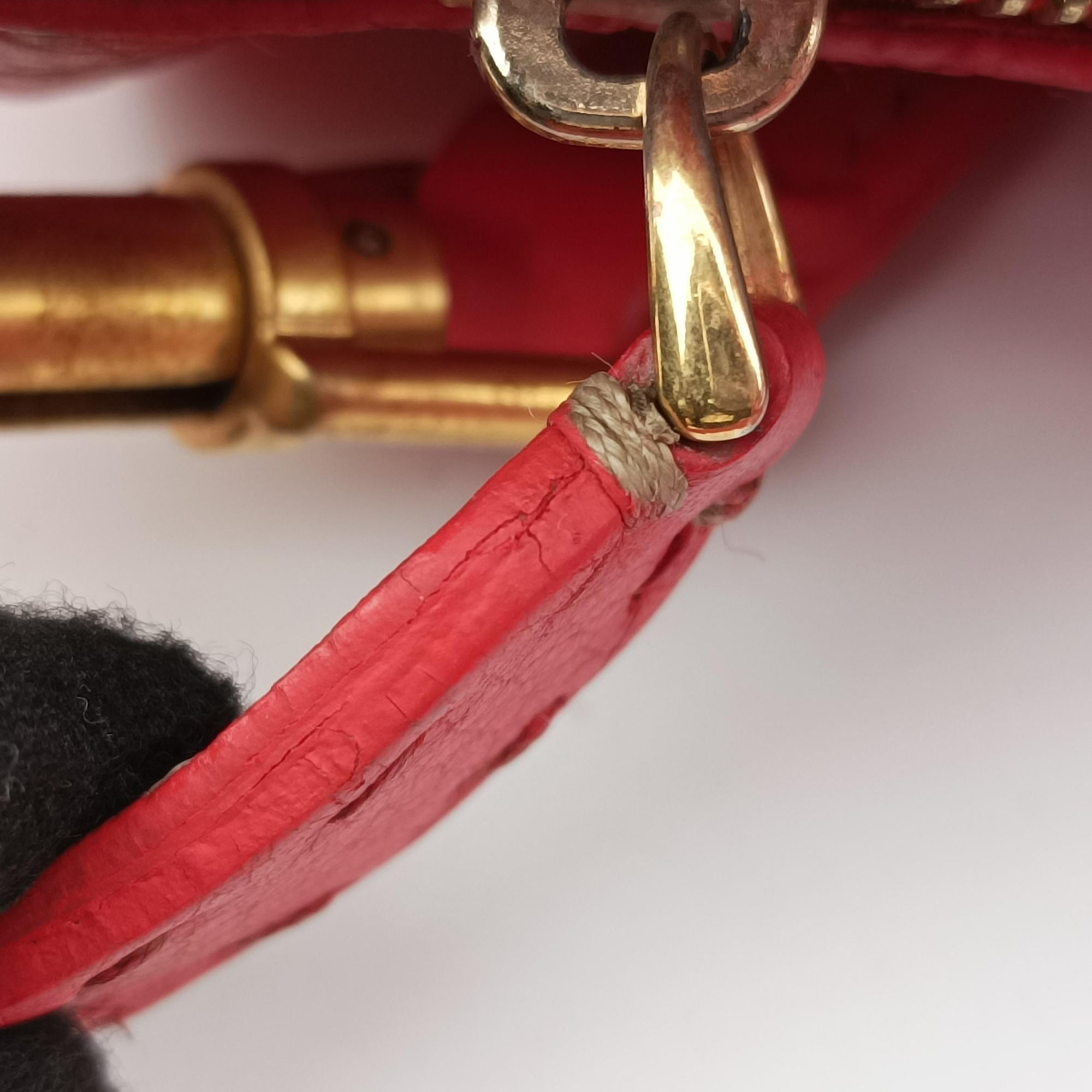 Vintage Fendi Forever Bauletto Red Leather 8BL108 shoulderbag | stylenewstar