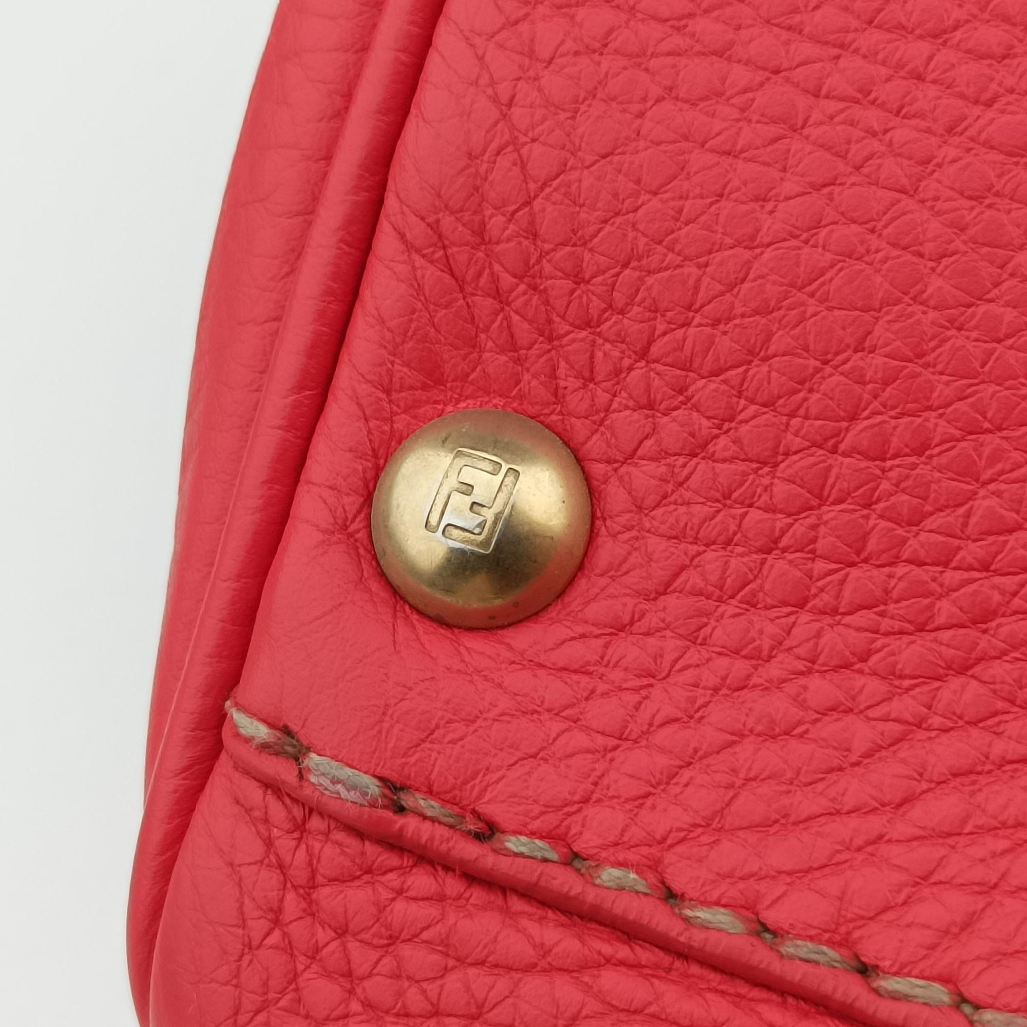 Vintage Fendi Forever Bauletto Red Leather 8BL108 shoulderbag | stylenewstar