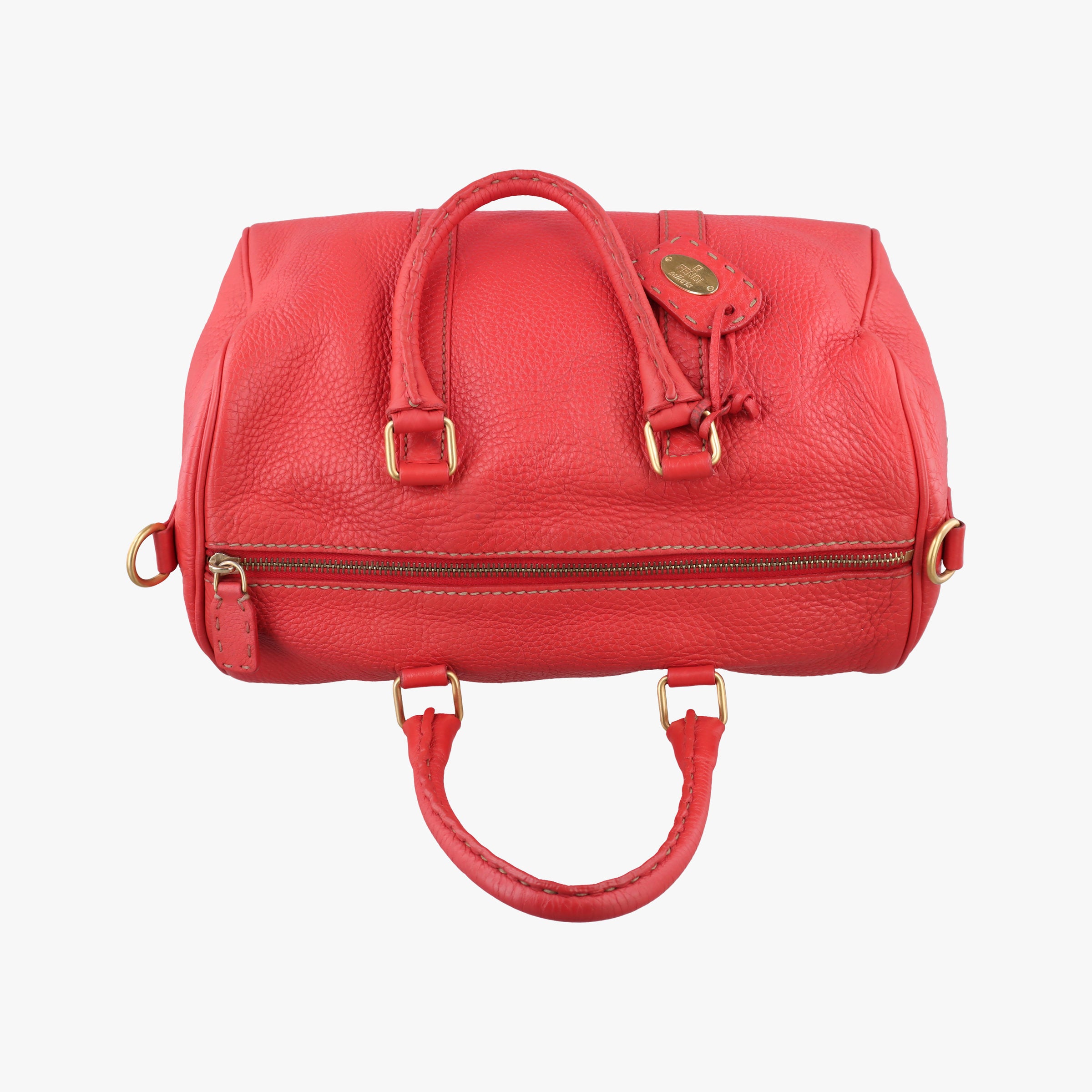 Vintage Fendi Forever Bauletto Red Leather 8BL108 shoulderbag | stylenewstar