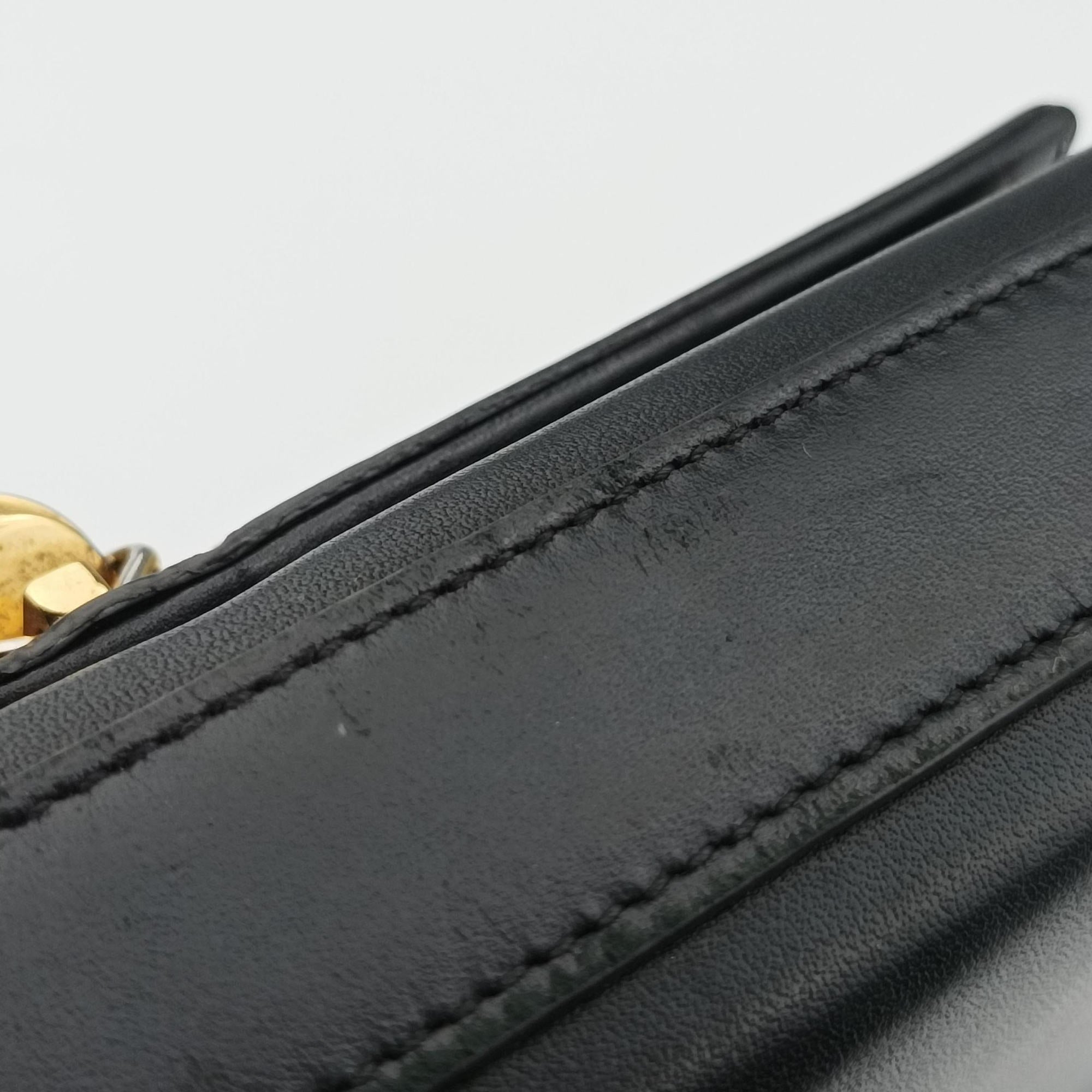 Vintage Yves Saint Laurent KATE Black Leather 856096 shoulderbag | stylenewstar