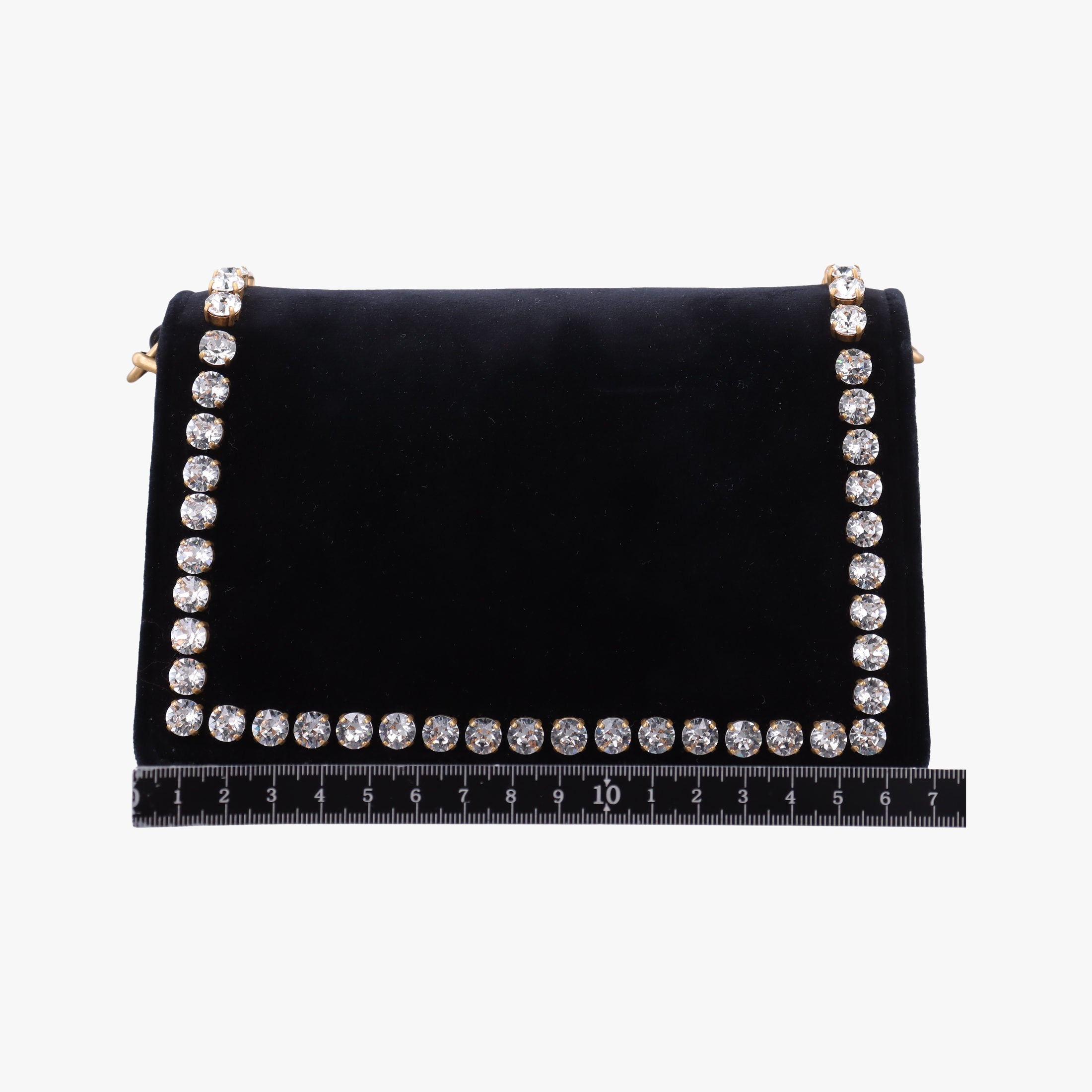 Pre-owned Gucci Broadway Black velour 489218 shoulderbag | stylenewstar