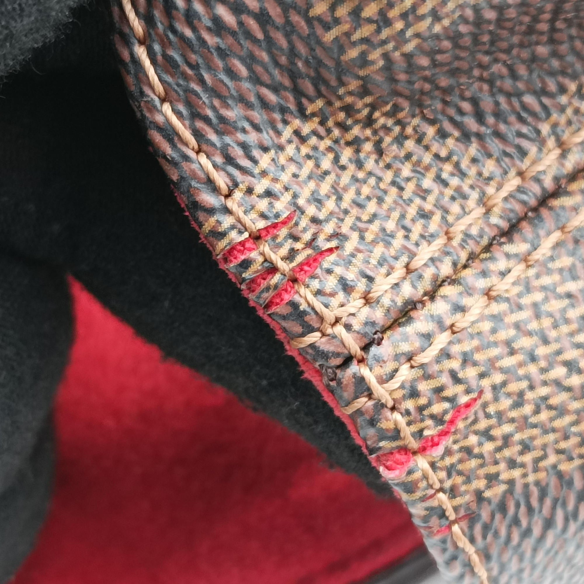 Pre-owned Louis Vuitton BERGAMO MM EBENE Damier Canvas N41168 shoulderbag | stylenewstar