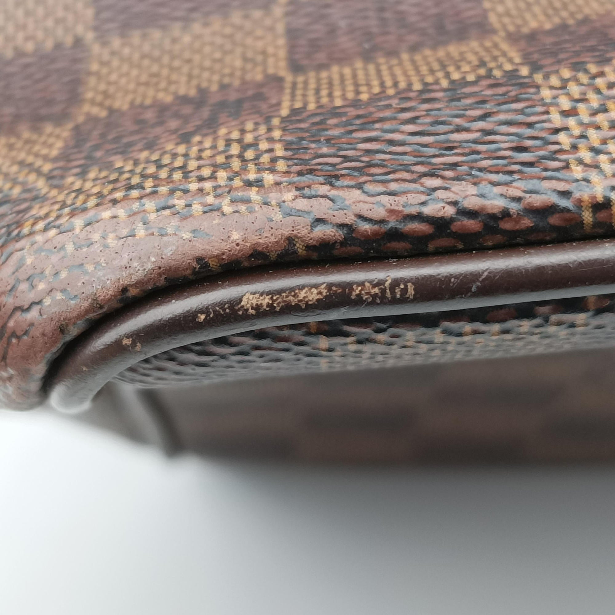 Pre-owned Louis Vuitton BERGAMO MM EBENE Damier Canvas N41168 shoulderbag | stylenewstar