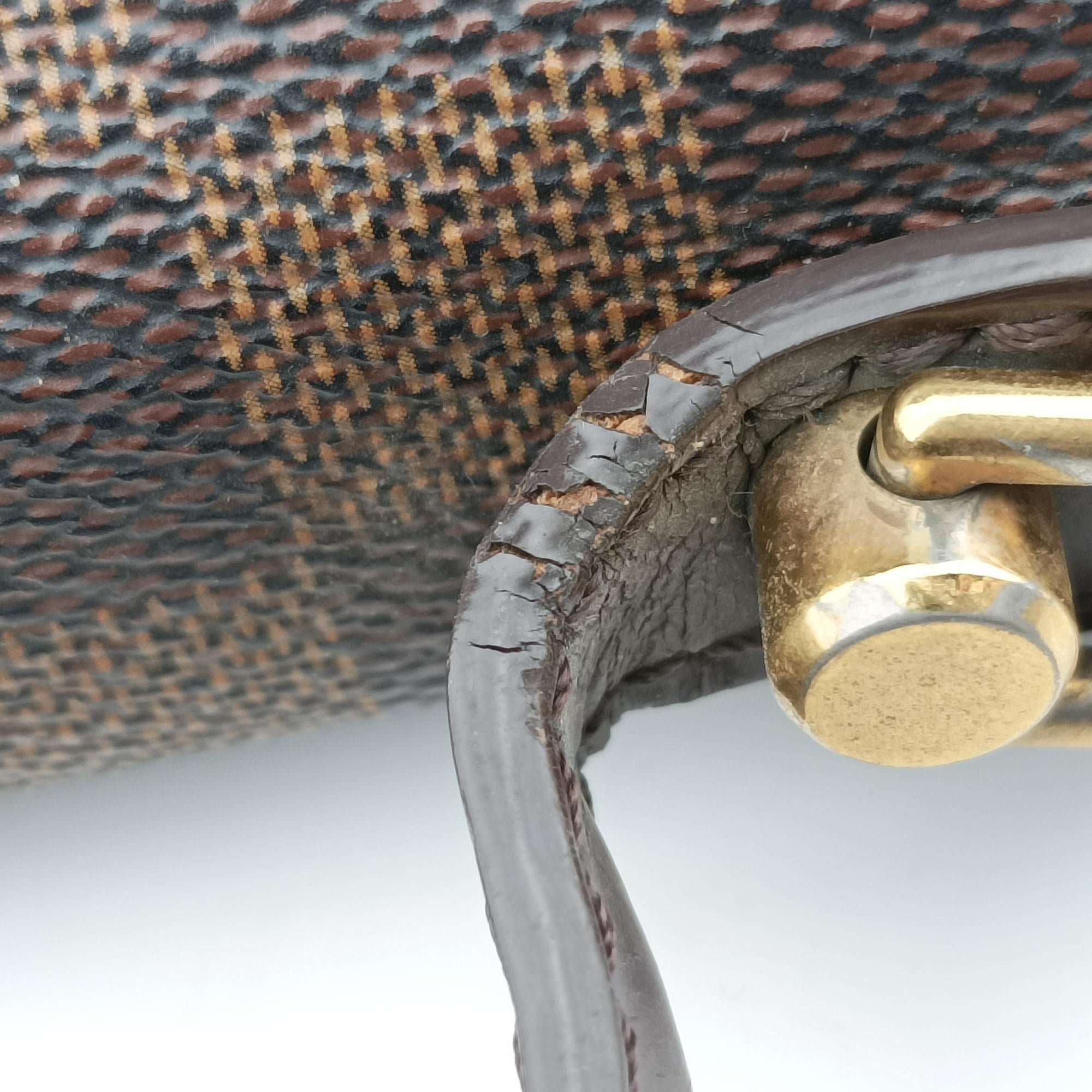 Pre-owned Louis Vuitton BERGAMO MM EBENE Damier Canvas N41168 shoulderbag | stylenewstar