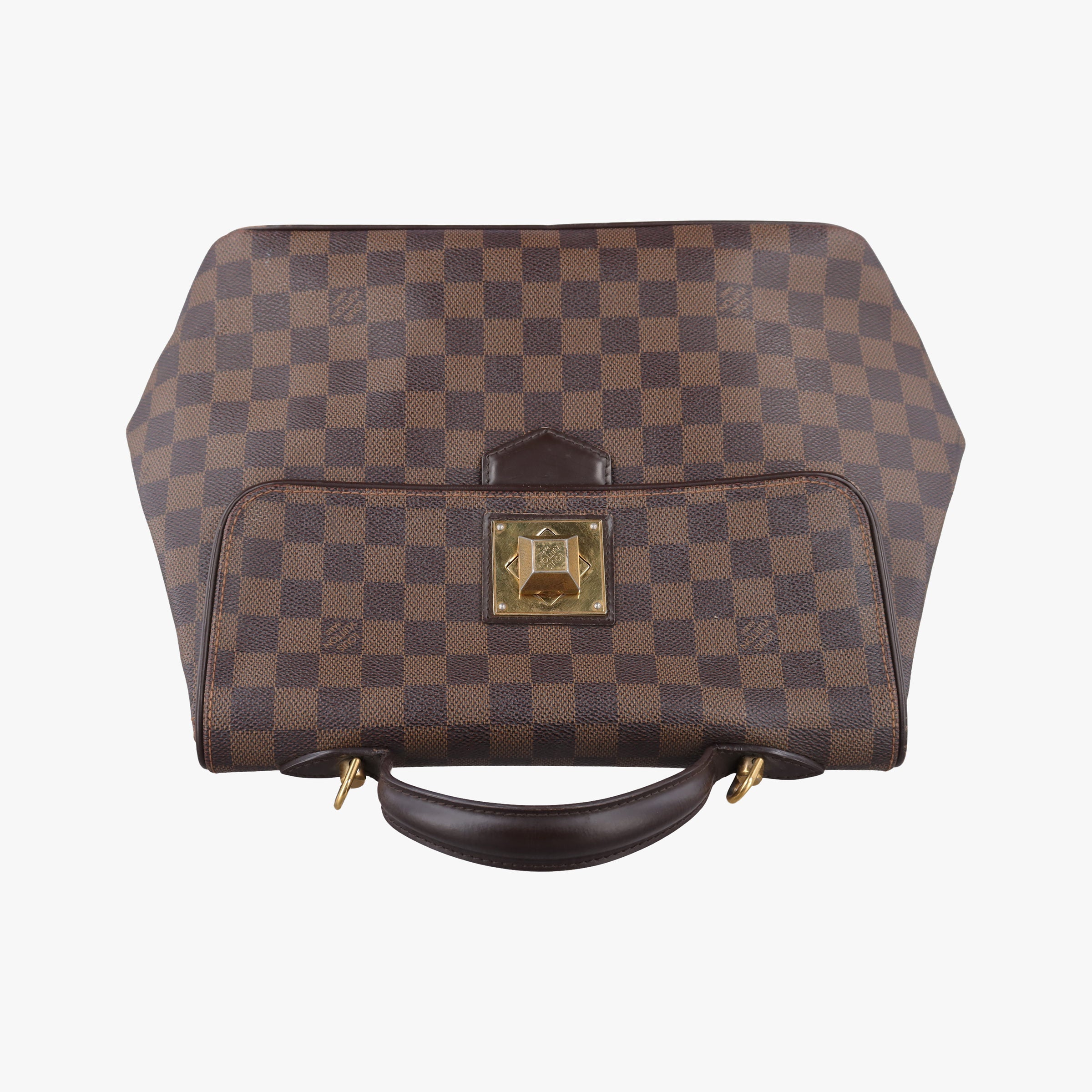 Pre-owned Louis Vuitton BERGAMO MM EBENE Damier Canvas N41168 shoulderbag | stylenewstar