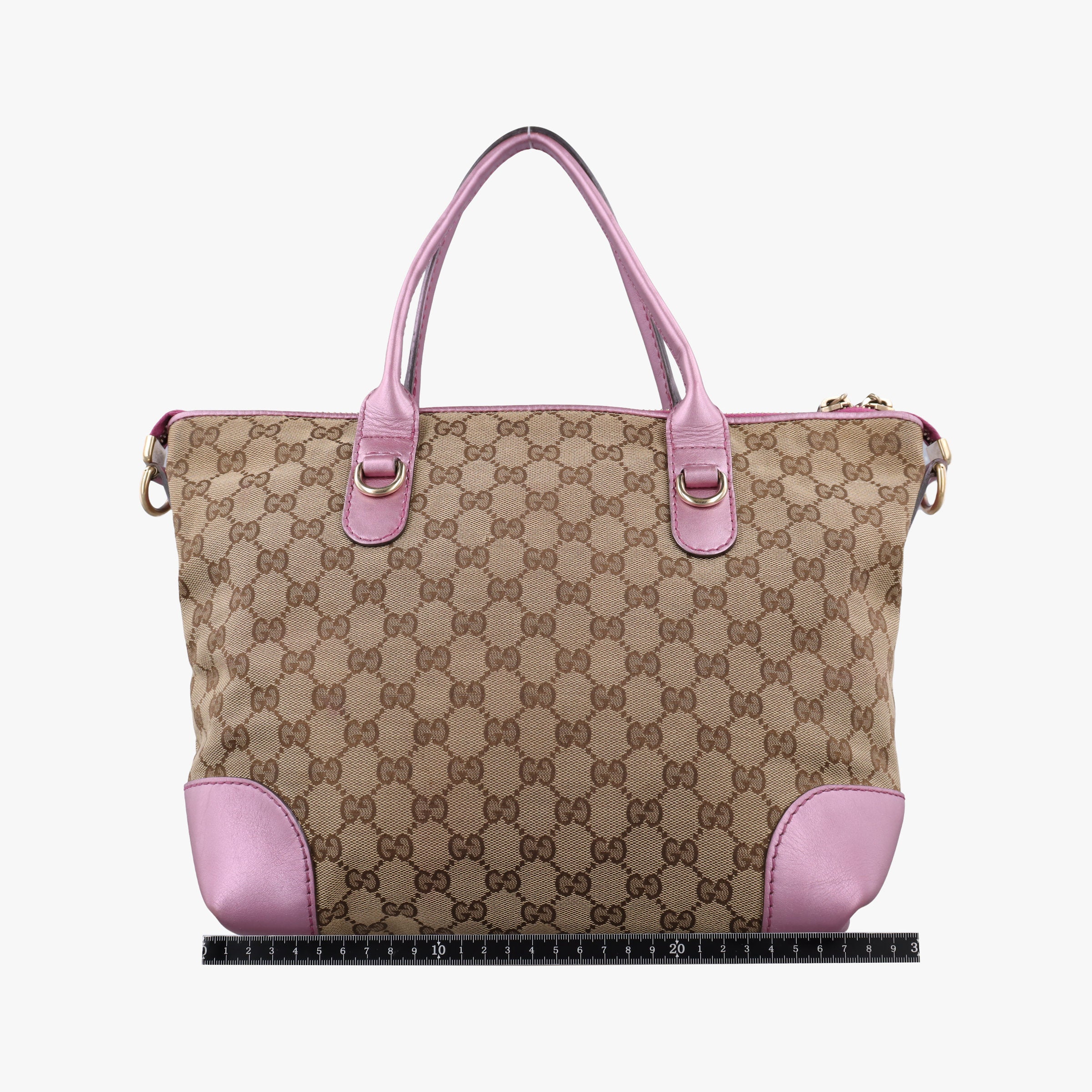 Vintage Gucci Heart Bit charm Brown×rose Leather×canvas 269957 shoulderbag | stylenewstar