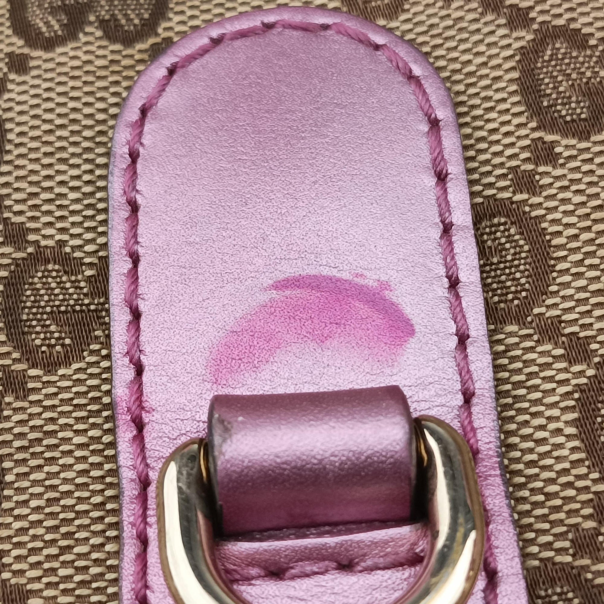 Vintage Gucci Heart Bit charm Brown×rose Leather×canvas 269957 shoulderbag | stylenewstar