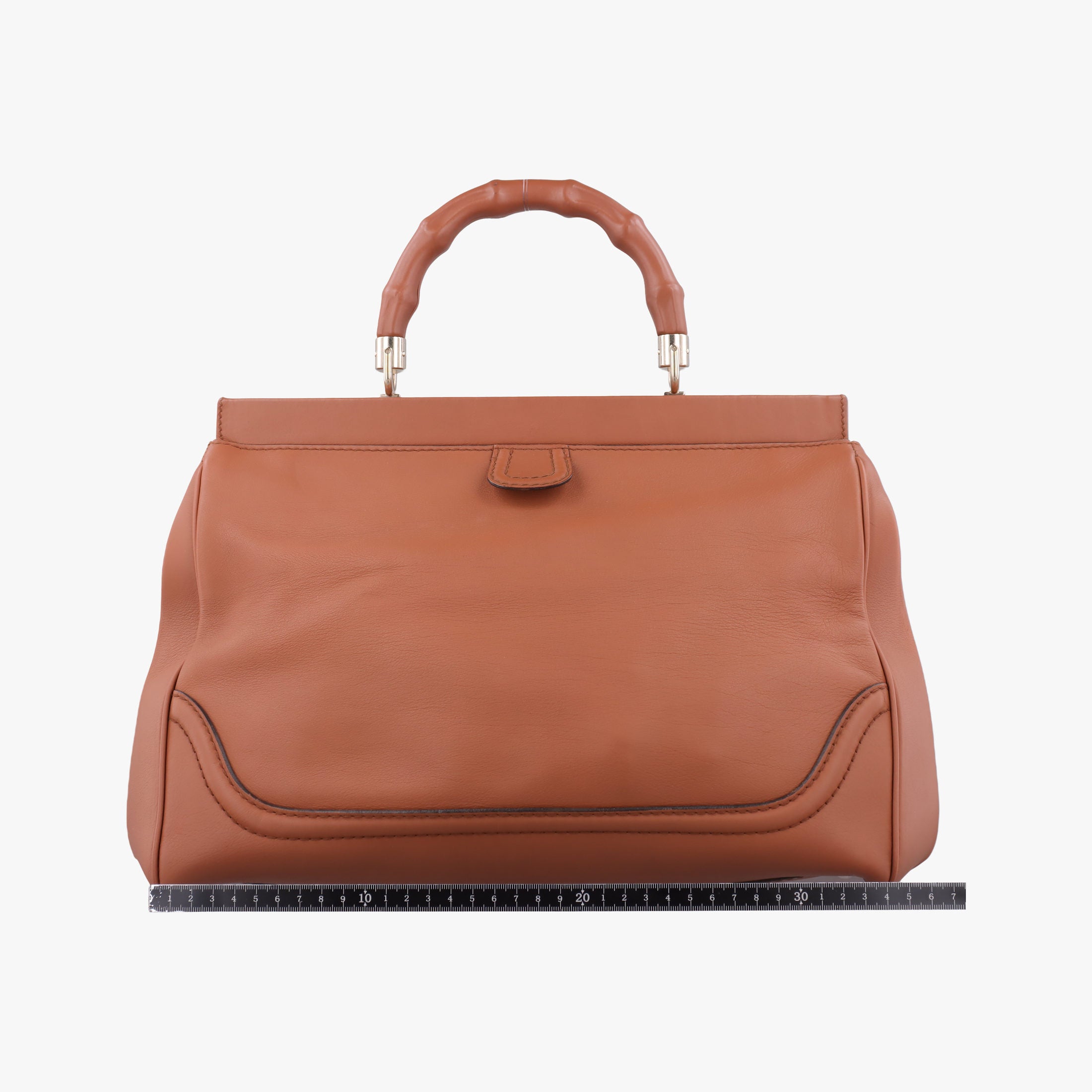 Pre-owned Gucci Bamboo Convertible Satchel Brown Leather 296860 handbag | stylenewstar