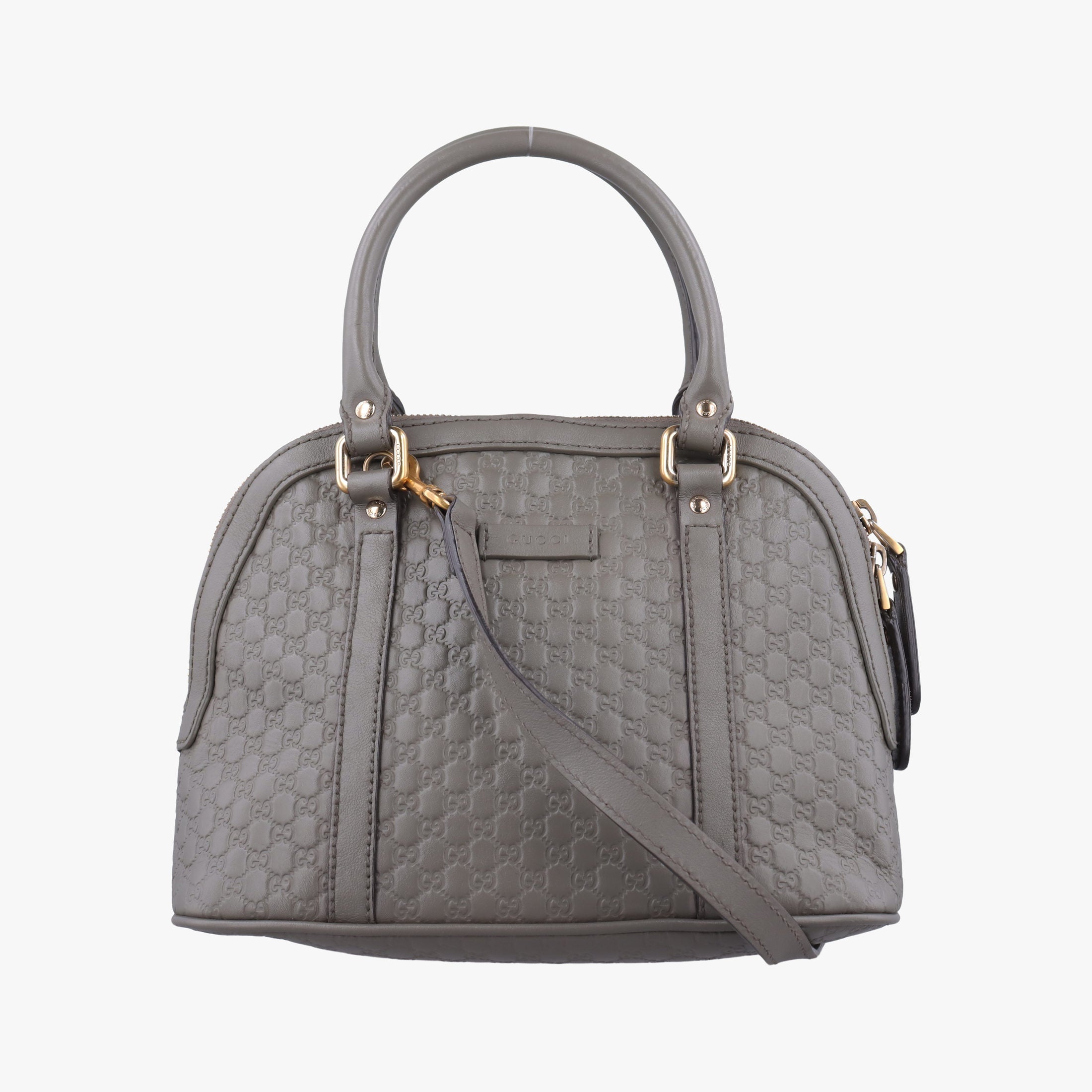 Pre-owned Gucci Microguccissima Grey Leather 449654 shoulderbag | stylenewstar