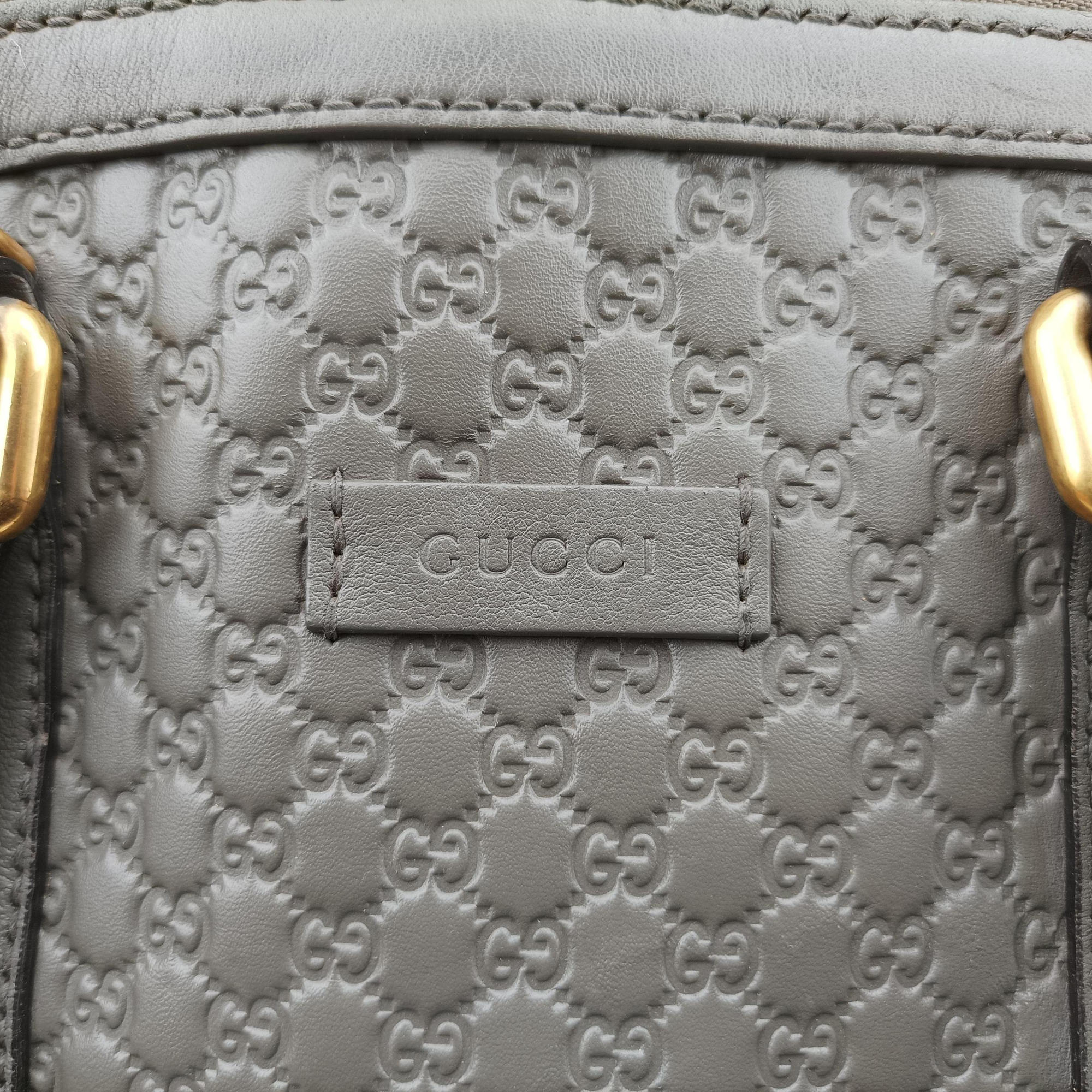Pre-owned Gucci Microguccissima Grey Leather 449654 shoulderbag | stylenewstar