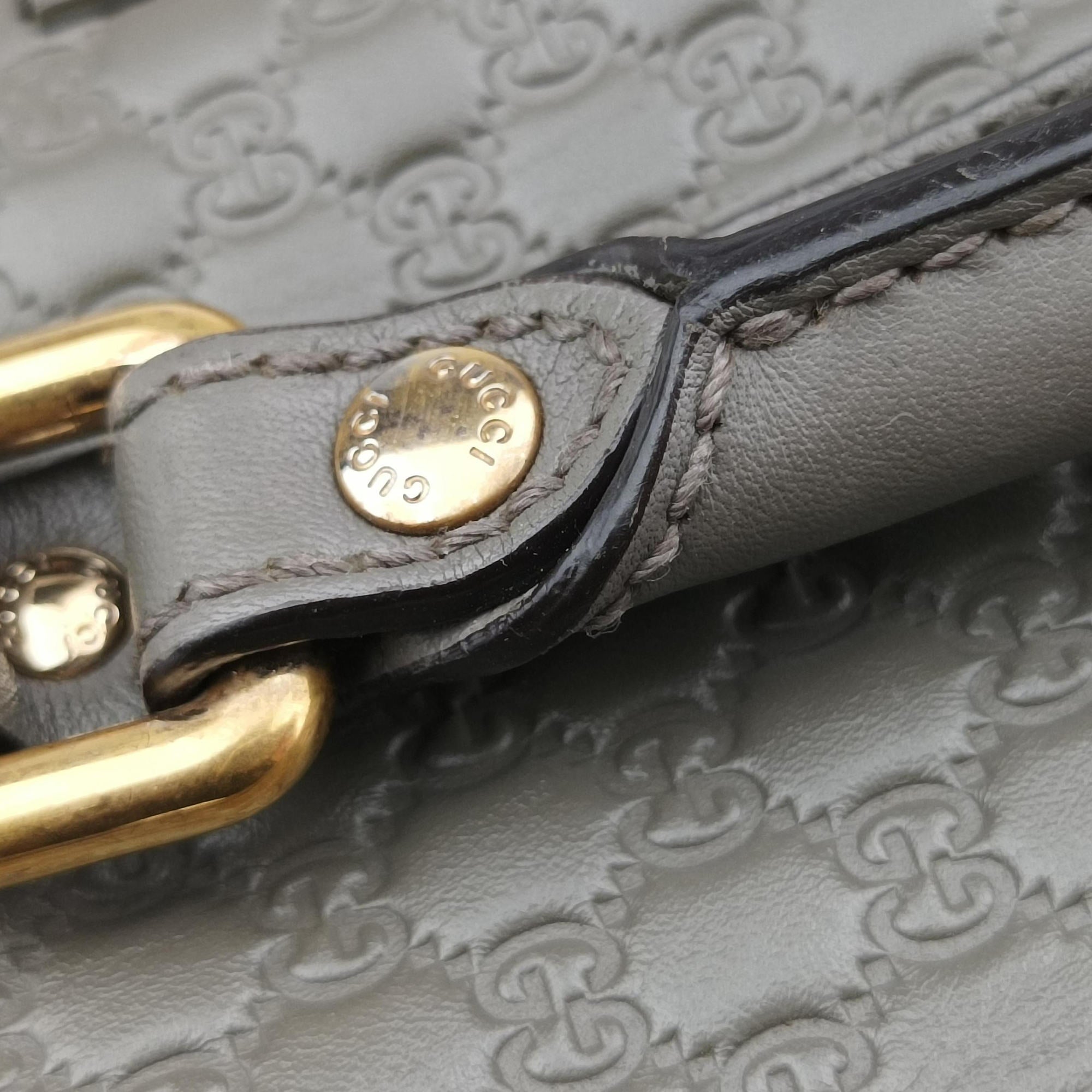 Pre-owned Gucci Microguccissima Grey Leather 449654 shoulderbag | stylenewstar
