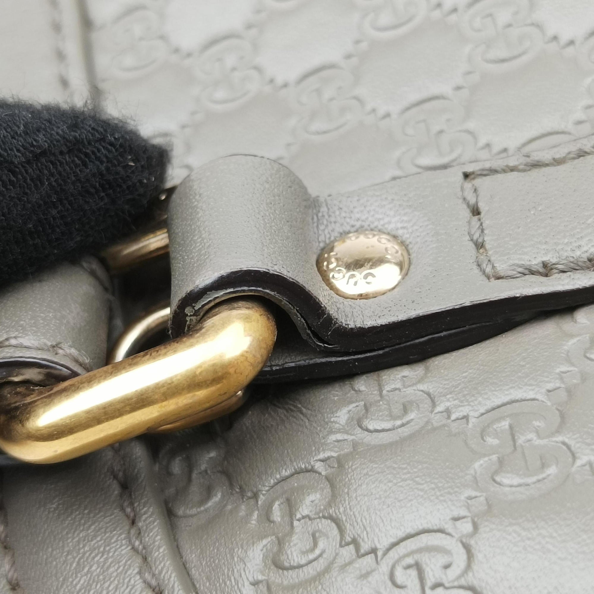 Pre-owned Gucci Microguccissima Grey Leather 449654 shoulderbag | stylenewstar