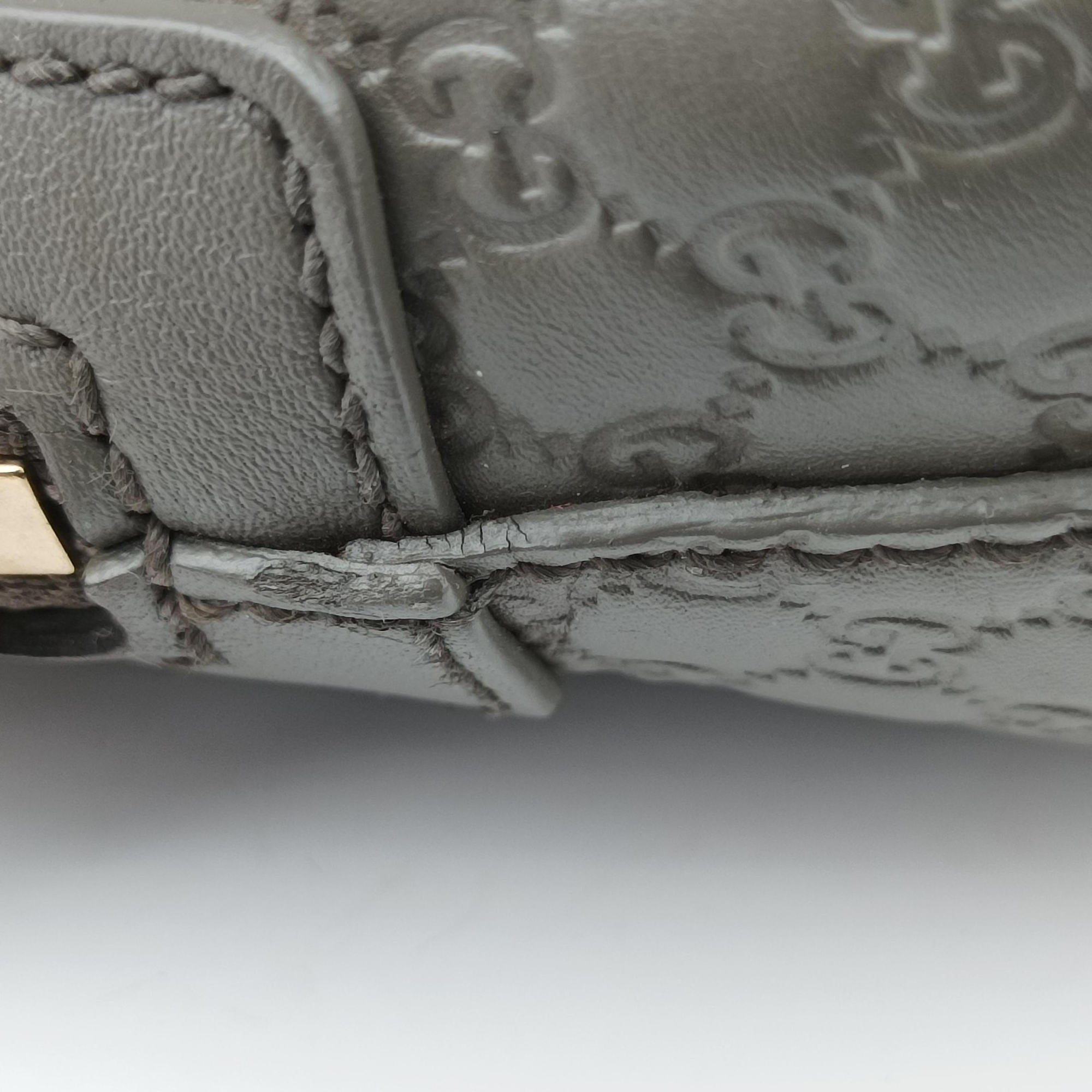 Pre-owned Gucci Microguccissima Grey Leather 449654 shoulderbag | stylenewstar