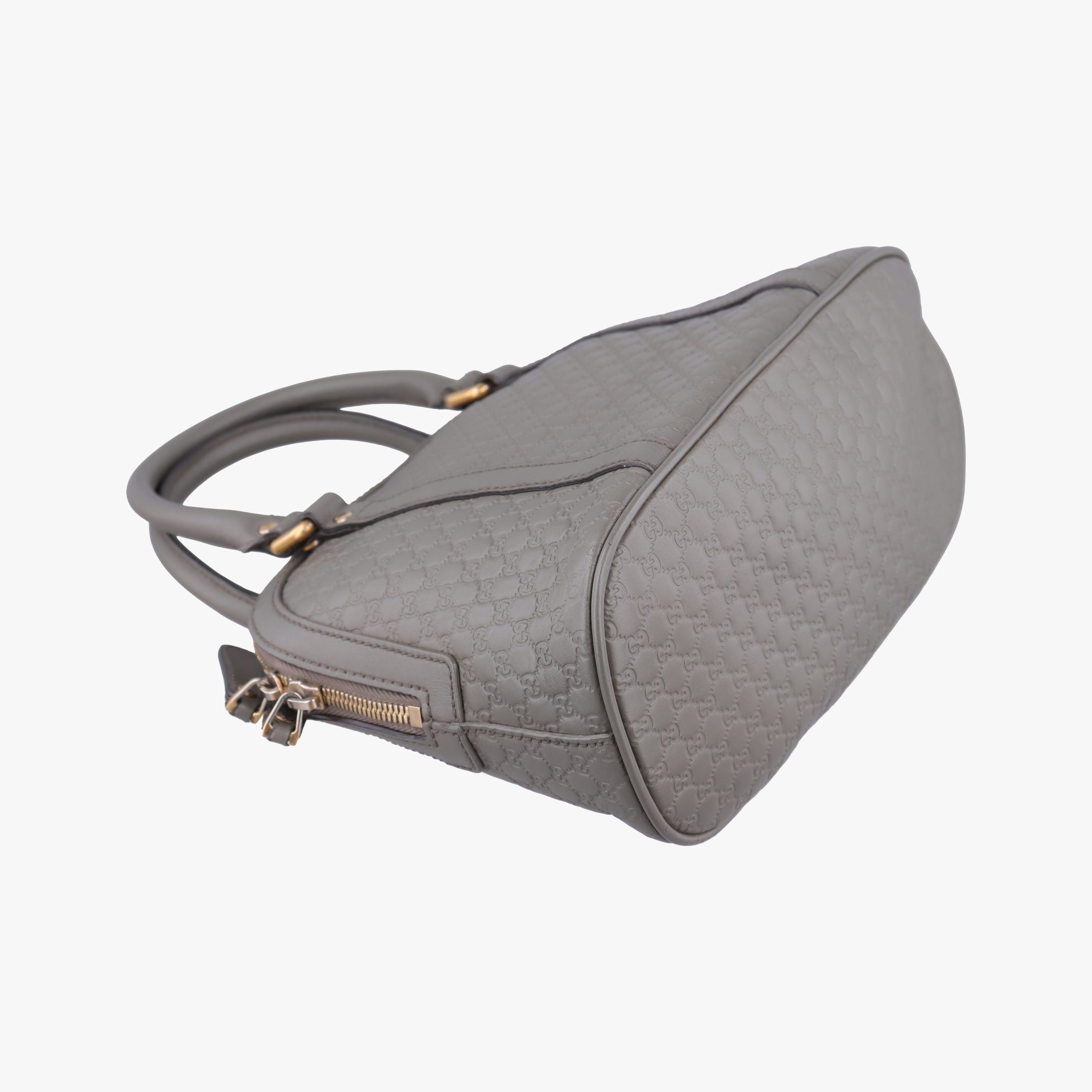 Pre-owned Gucci Microguccissima Grey Leather 449654 shoulderbag | stylenewstar