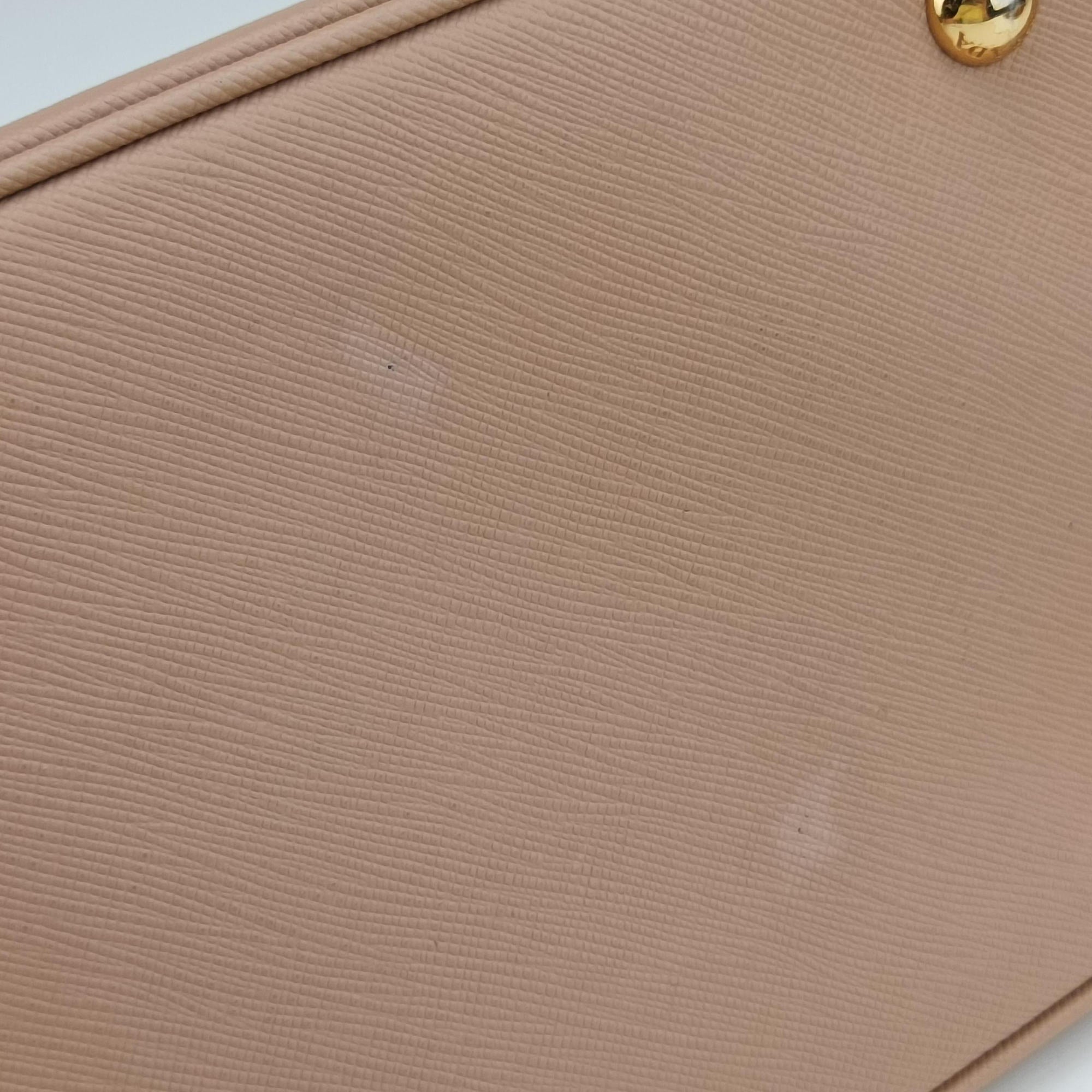 Pre-owned Prada Galleria Pink SAFFIANO Leather BN1801 shoulderbag | stylenewstar