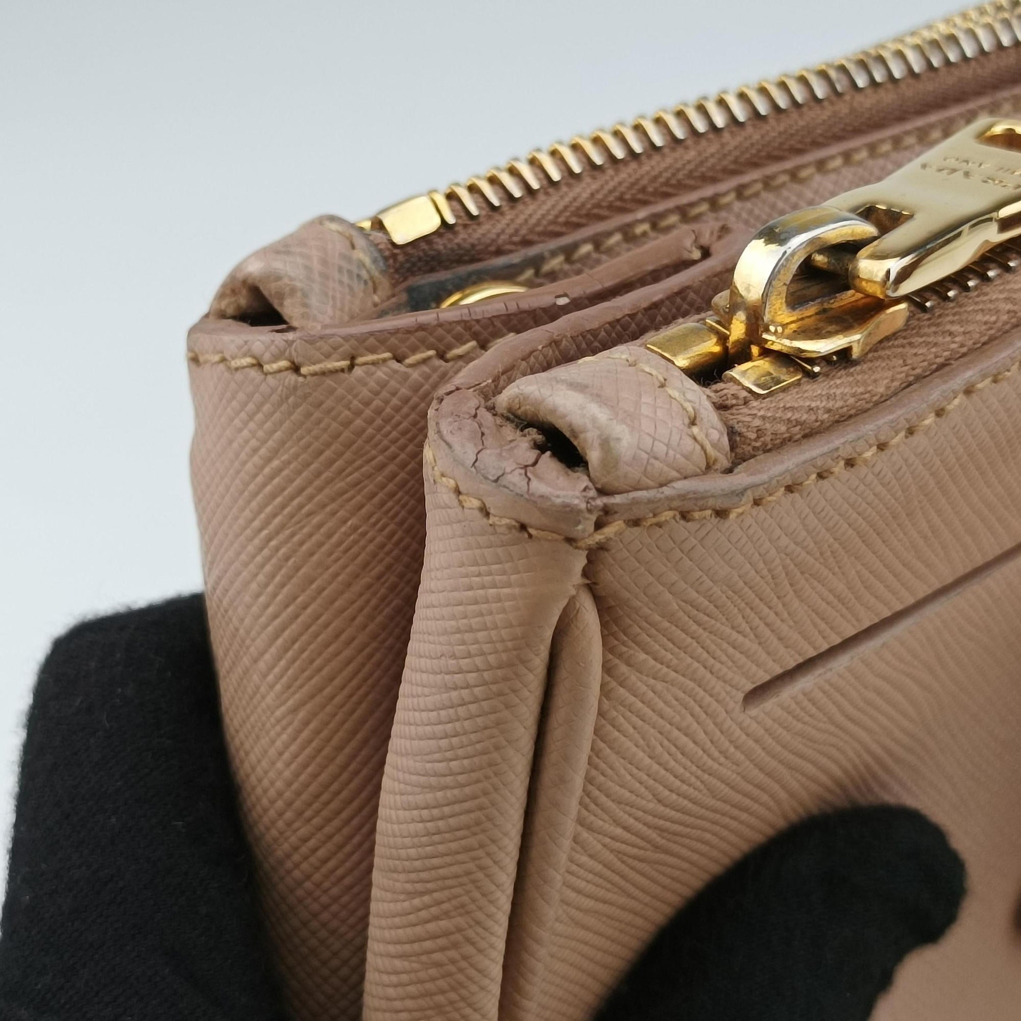 Pre-owned Prada Galleria Pink SAFFIANO Leather BN1801 shoulderbag | stylenewstar
