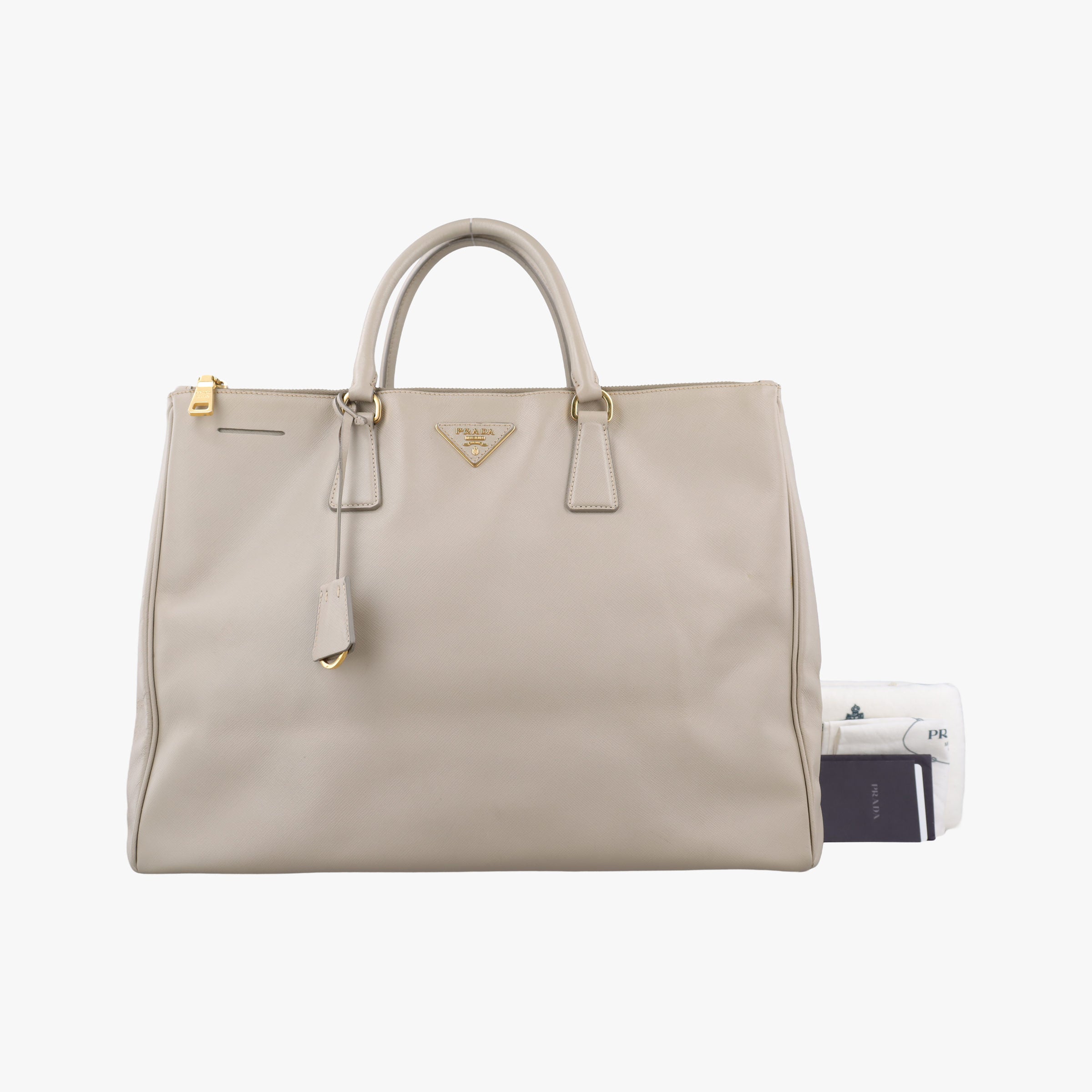 Vintage Prada Galleria Beige SAFFIANO Leather BN1802 handbag | stylenewstar