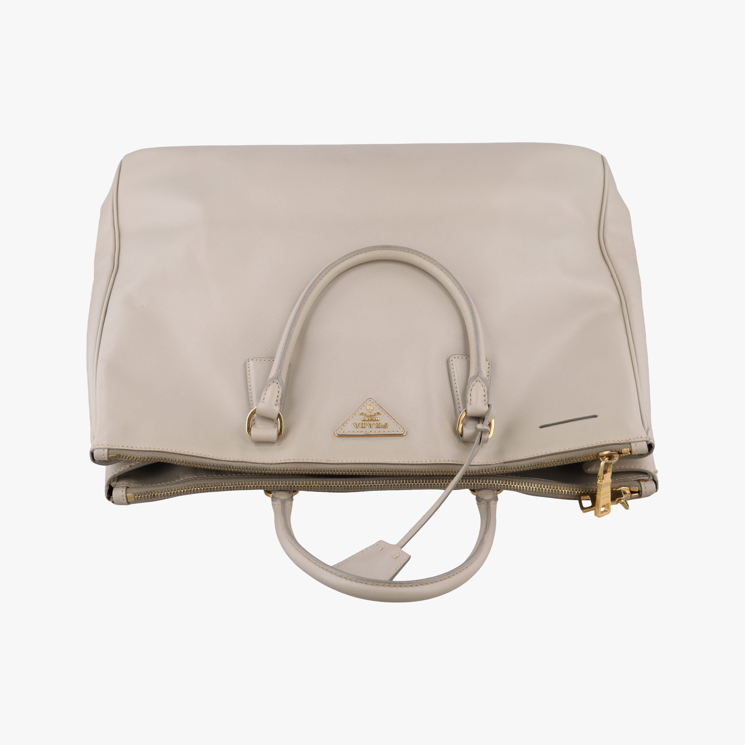 Vintage Prada Galleria Beige SAFFIANO Leather BN1802 handbag | stylenewstar