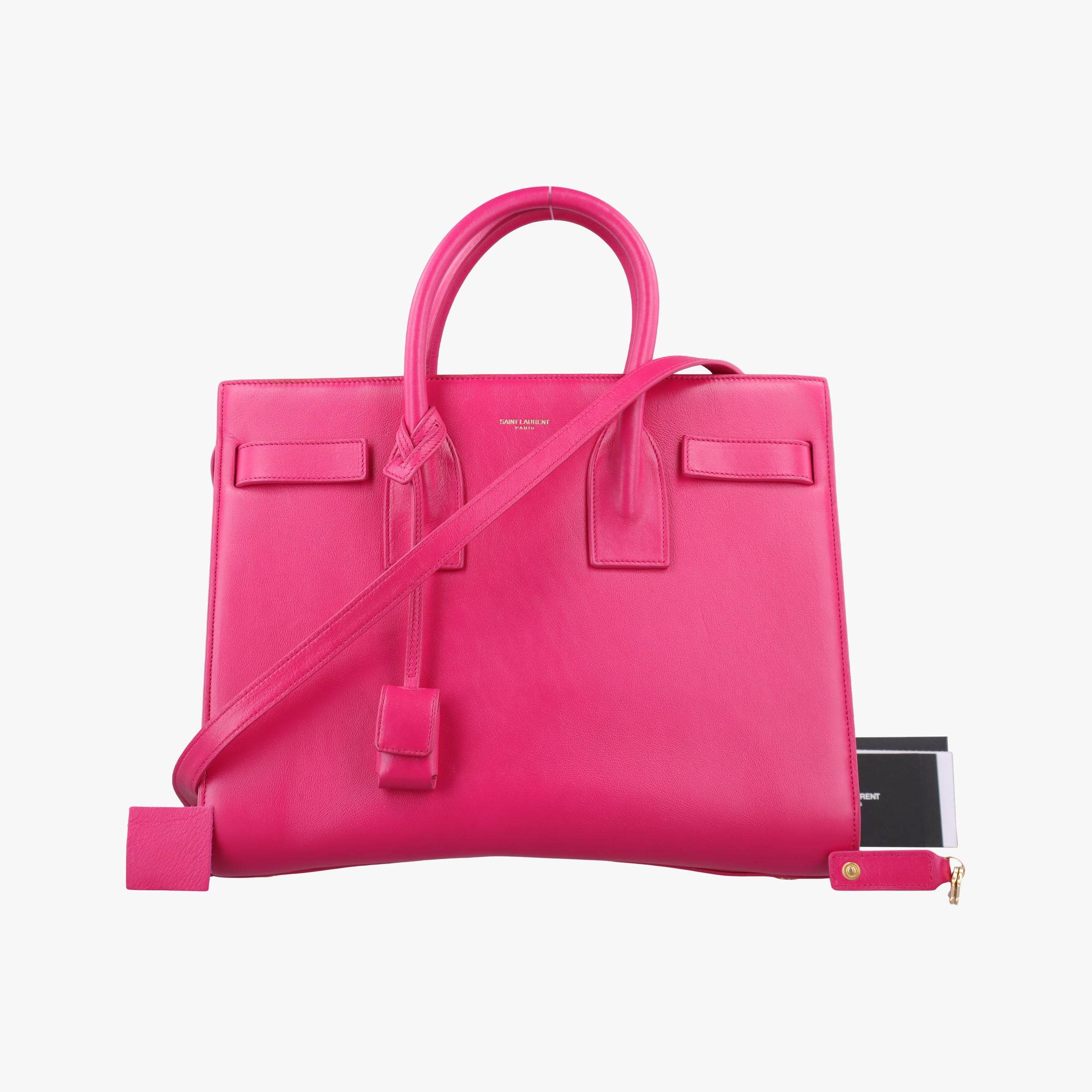 Pre-owned Yves Saint Laurent SAC DE JOUR Rose Leather 355153 shoulderbag | stylenewstar
