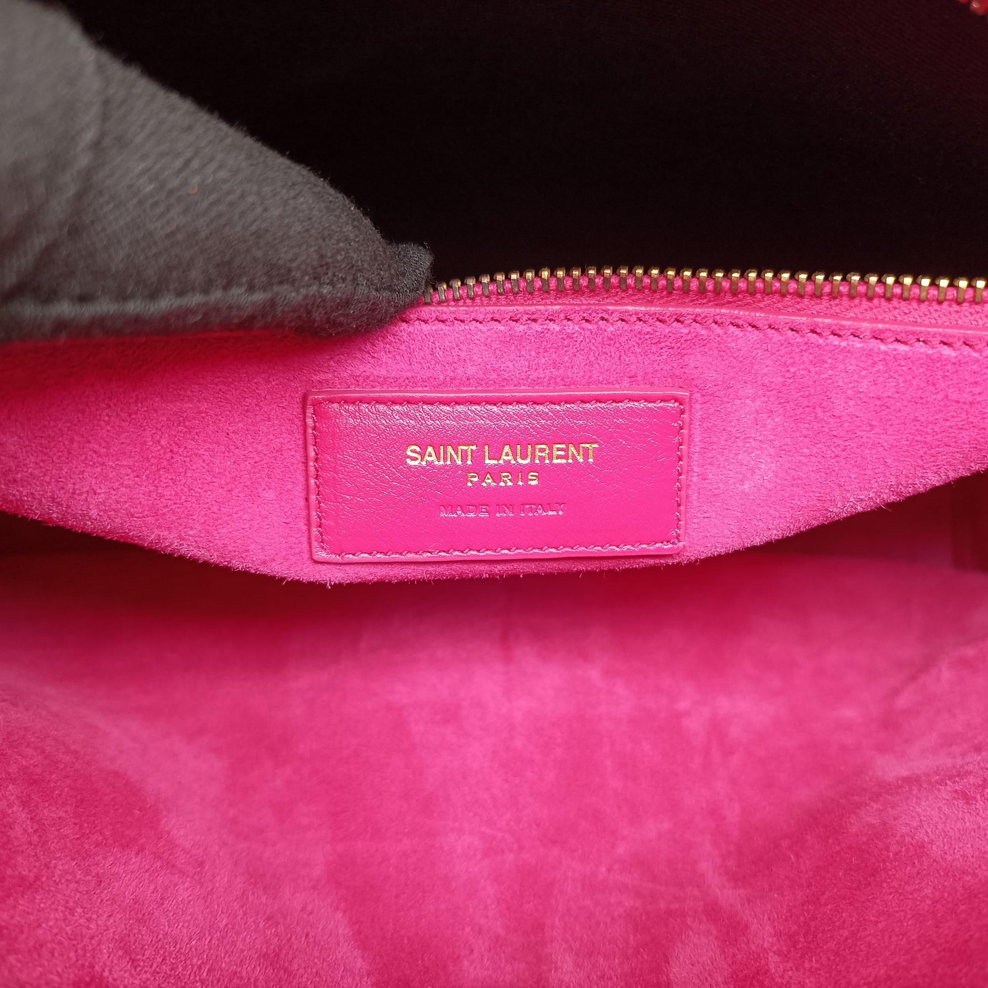 Pre-owned Yves Saint Laurent SAC DE JOUR Rose Leather 355153 shoulderbag | stylenewstar