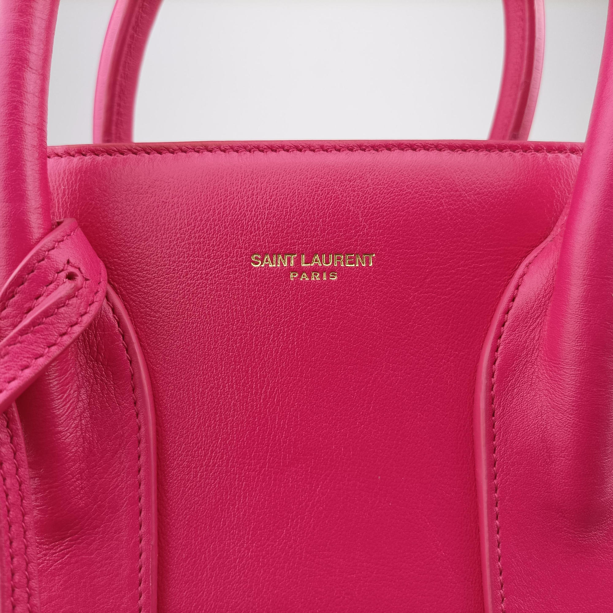 Pre-owned Yves Saint Laurent SAC DE JOUR Rose Leather 355153 shoulderbag | stylenewstar