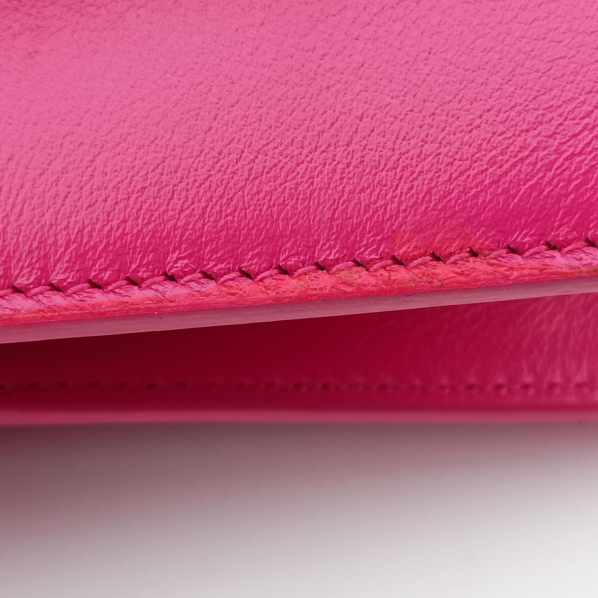 Pre-owned Yves Saint Laurent SAC DE JOUR Rose Leather 355153 shoulderbag | stylenewstar