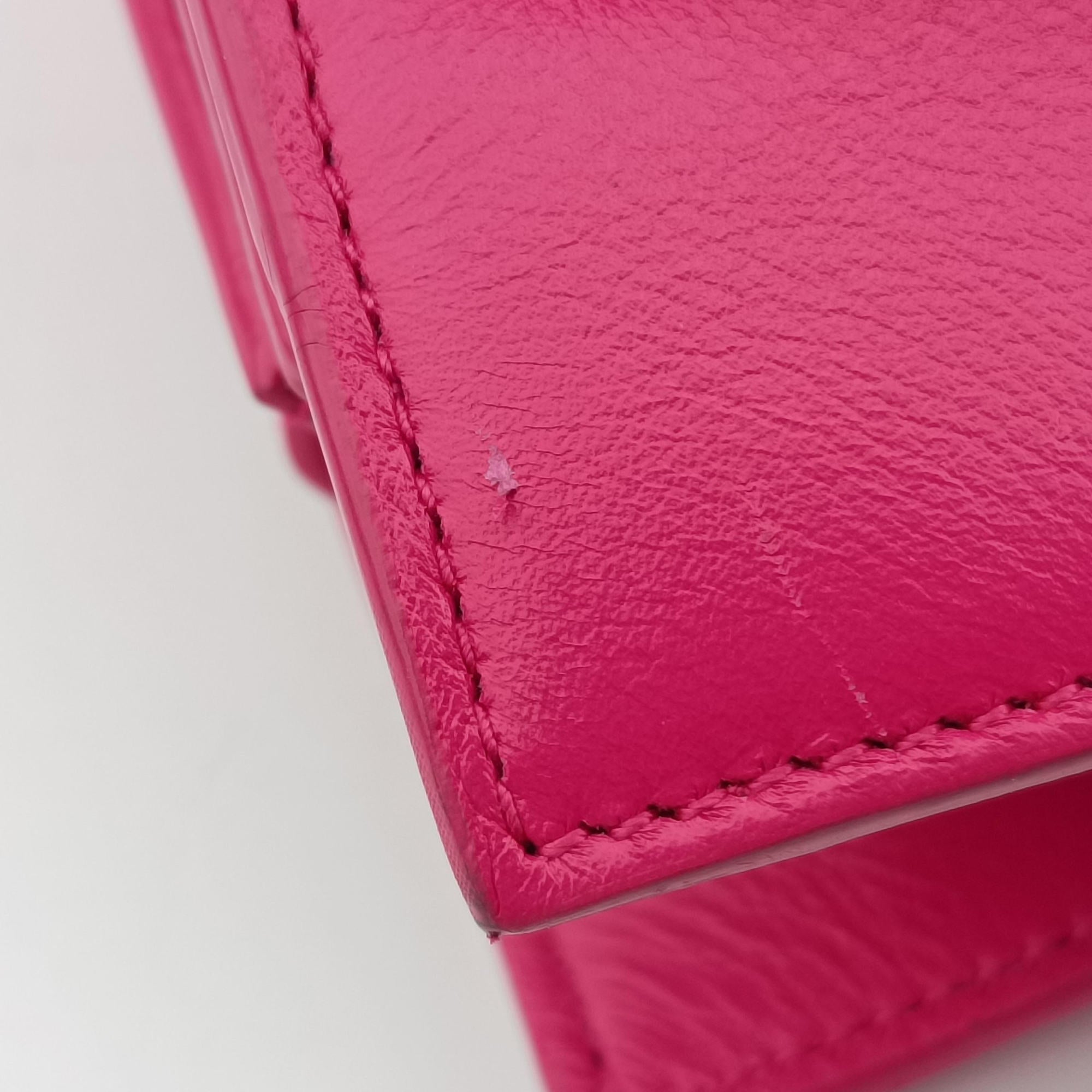 Pre-owned Yves Saint Laurent SAC DE JOUR Rose Leather 355153 shoulderbag | stylenewstar