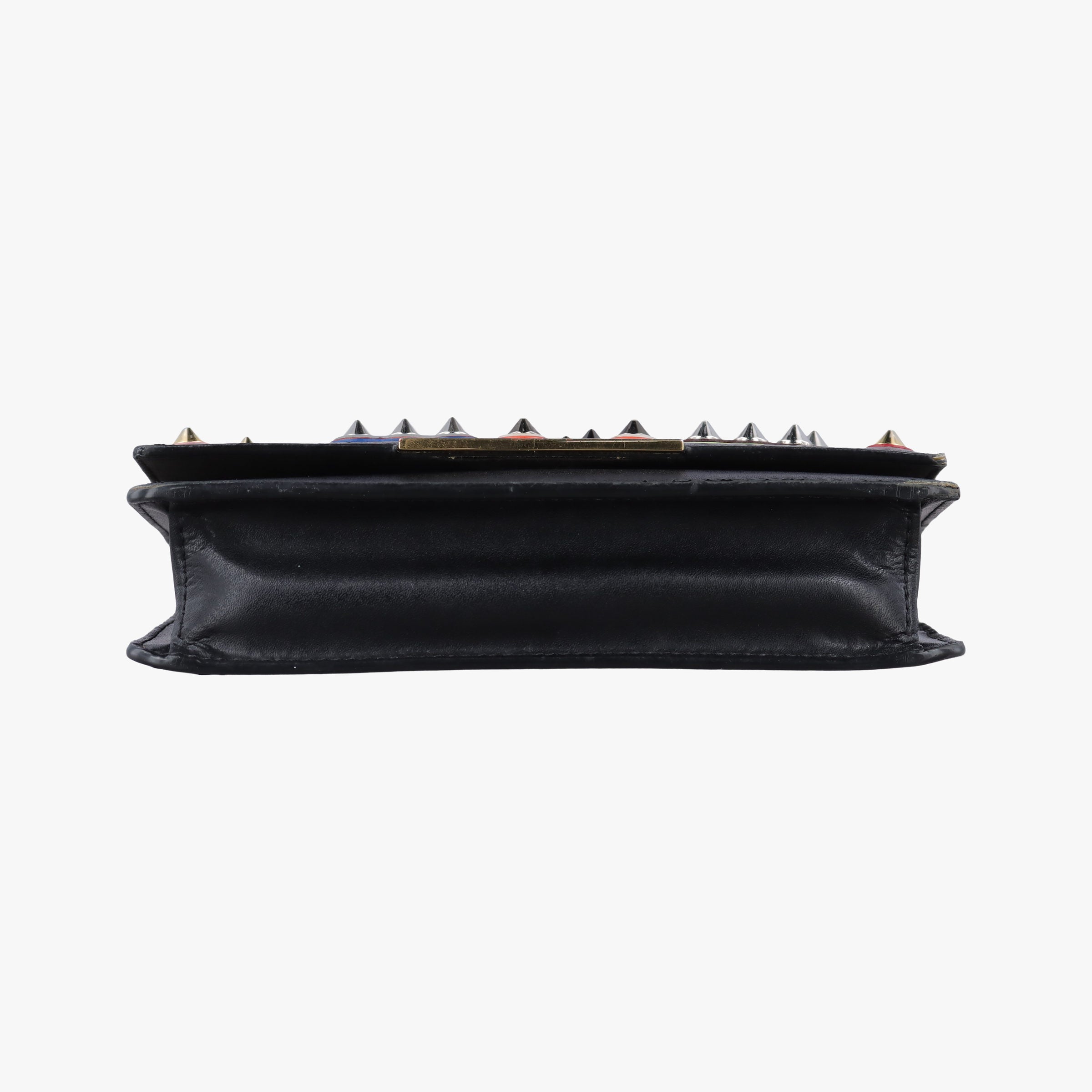 Pre-owned Fendi Kan I logo Black Leather 8M0346 shoulderbag | stylenewstar