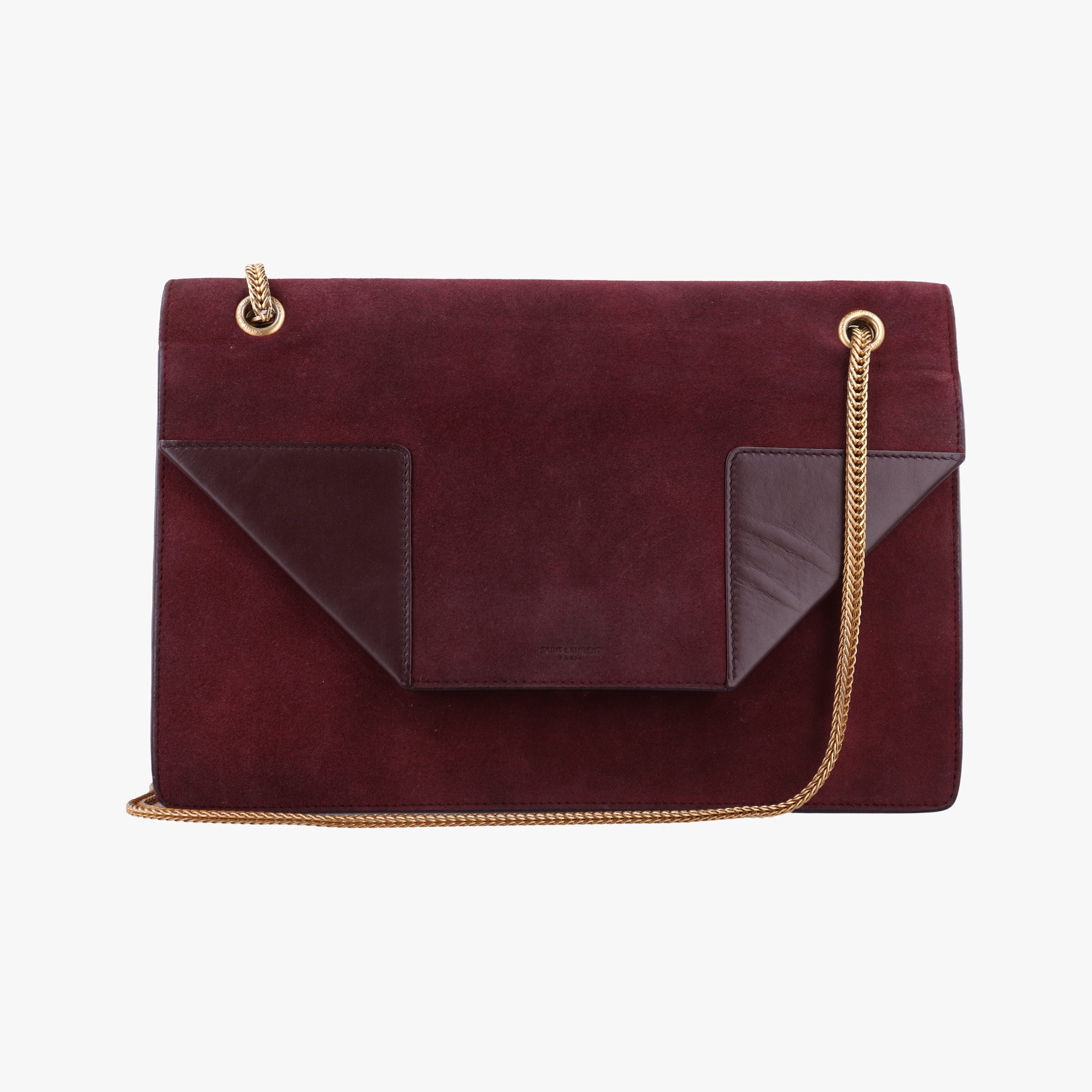 Pre-owned Yves Saint Laurent BETTY Burgundy suede×leather 314515 shoulderbag | stylenewstar