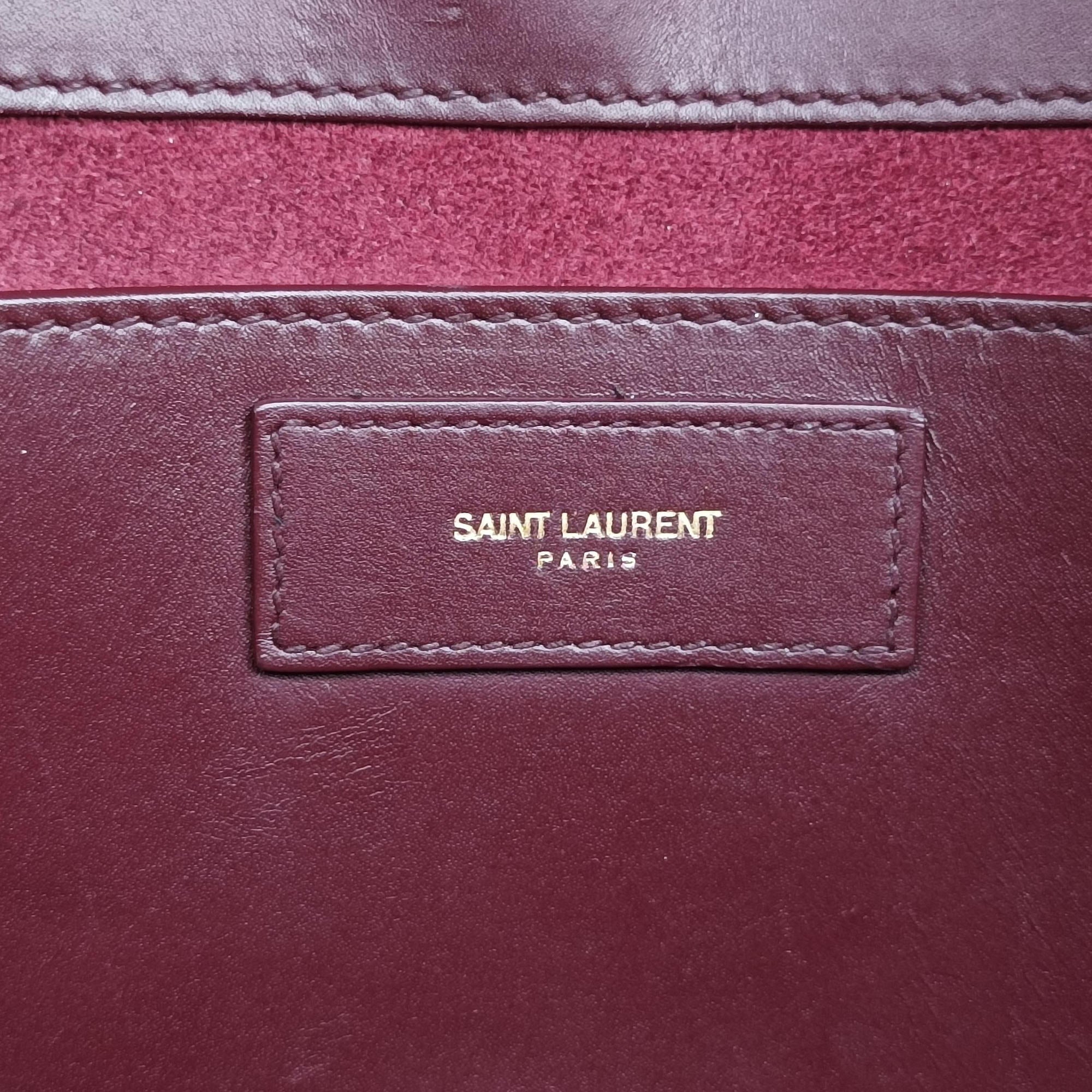 Pre-owned Yves Saint Laurent BETTY Burgundy suede×leather 314515 shoulderbag | stylenewstar