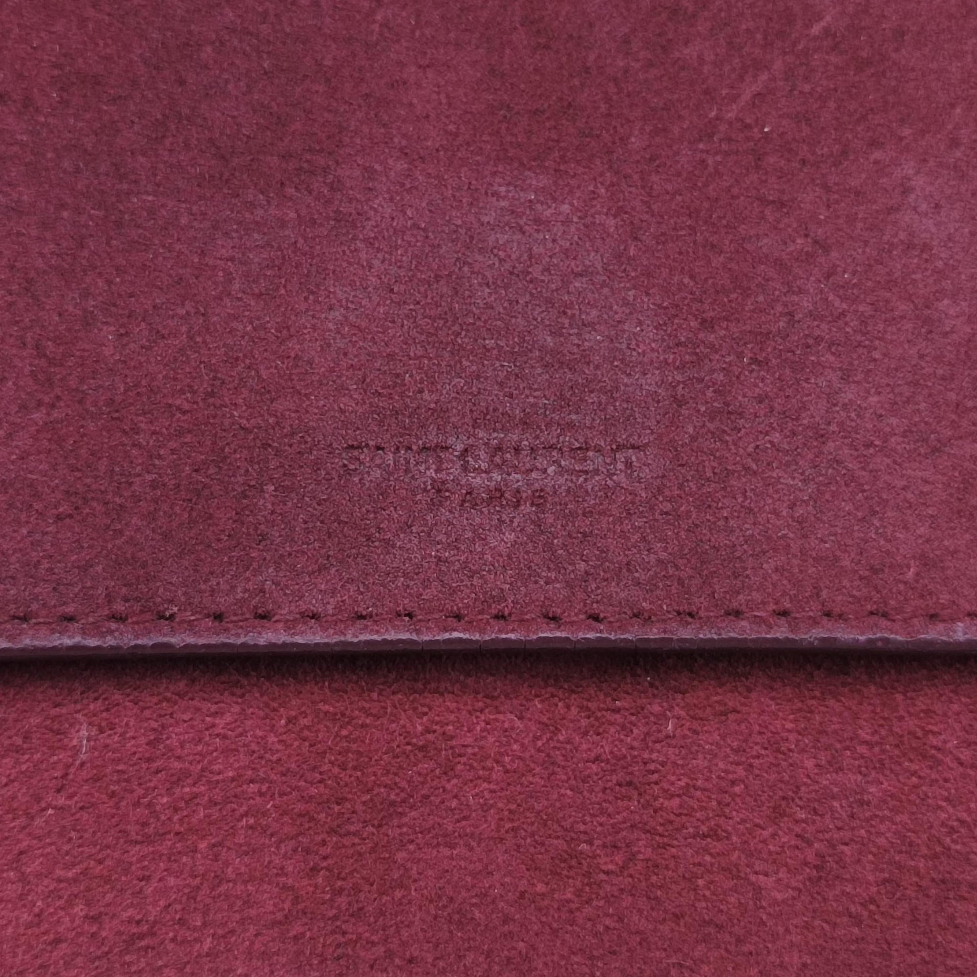 Pre-owned Yves Saint Laurent BETTY Burgundy suede×leather 314515 shoulderbag | stylenewstar
