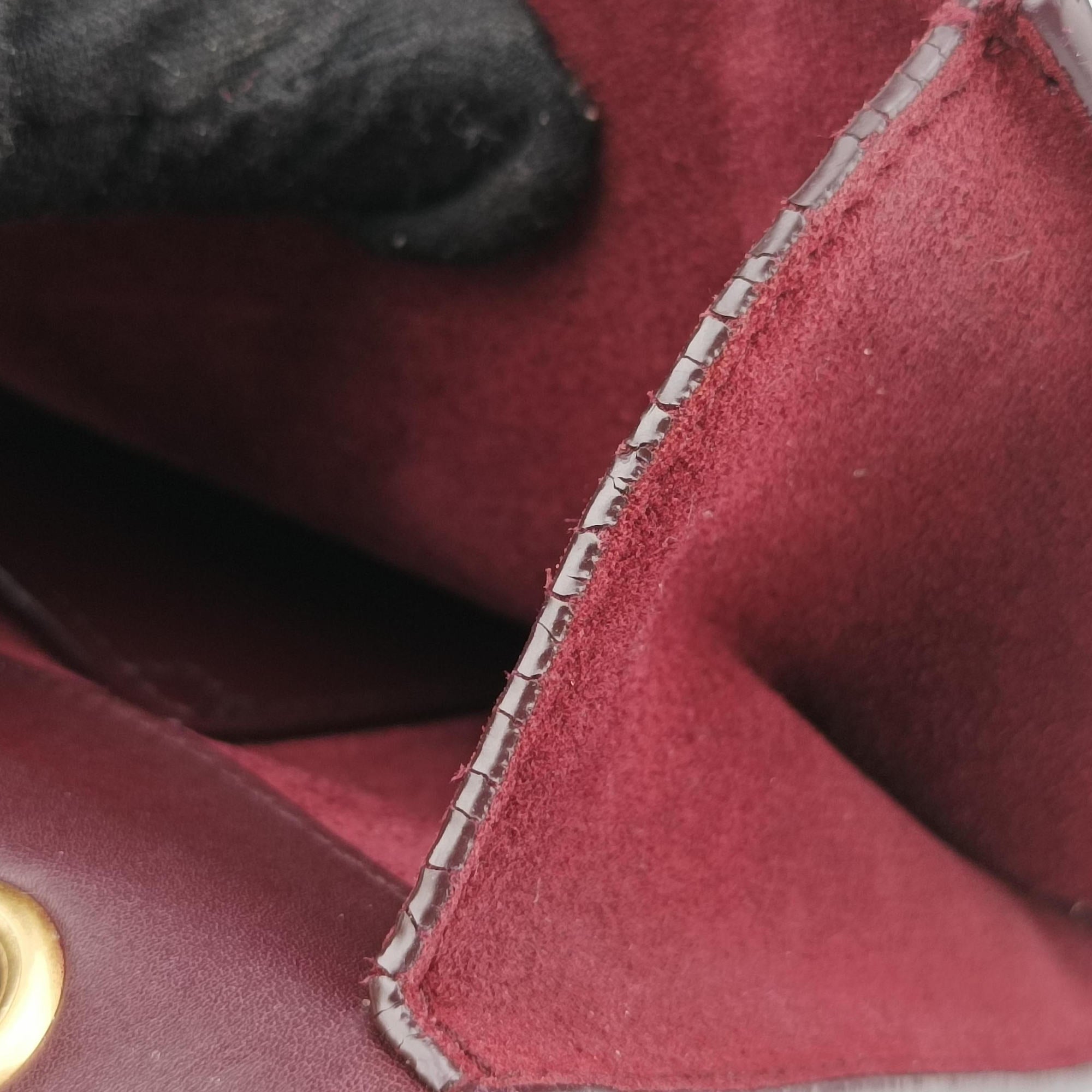 Pre-owned Yves Saint Laurent BETTY Burgundy suede×leather 314515 shoulderbag | stylenewstar